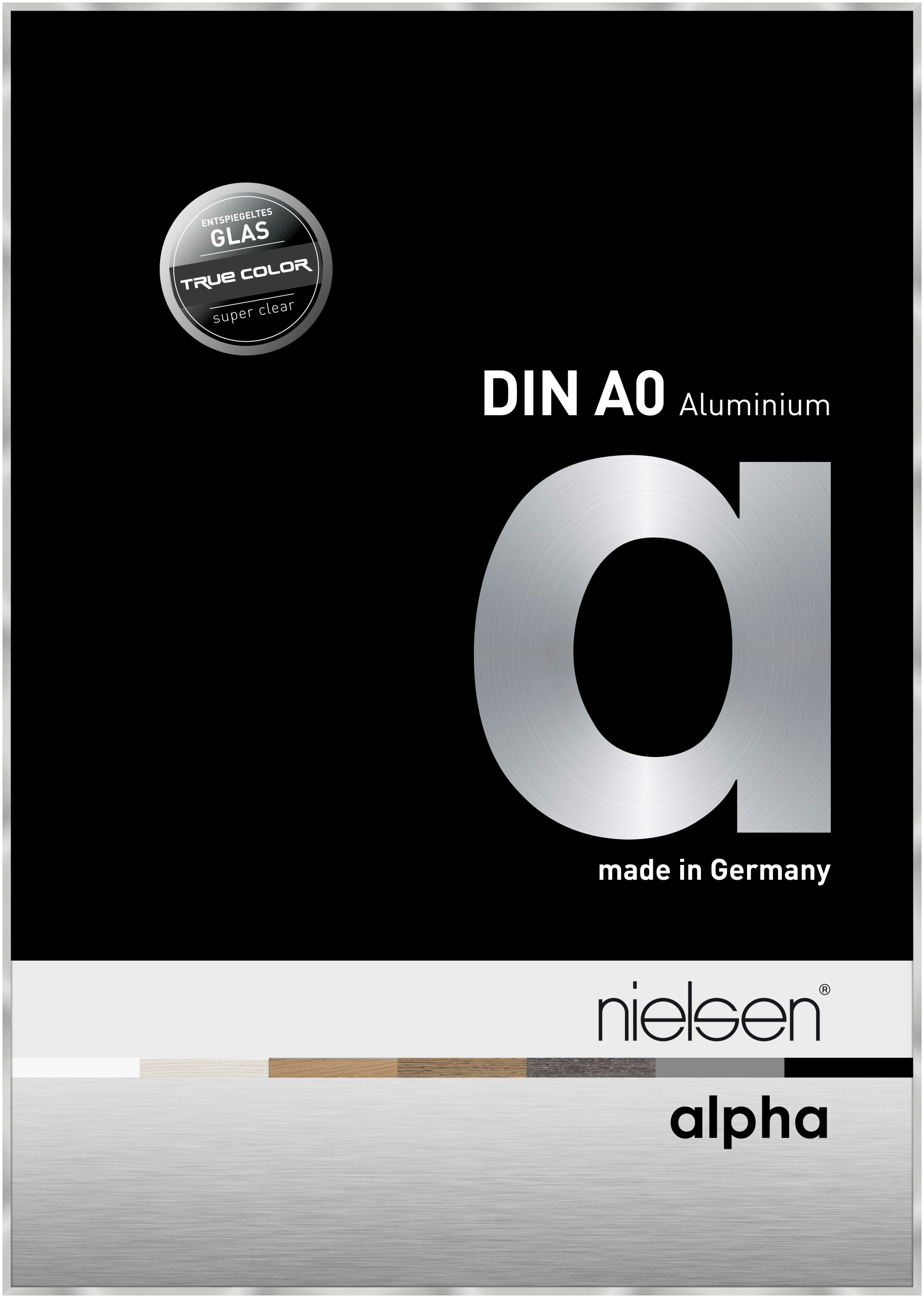 nielsen Aluminium Bilderrahmen Alpha True Color, 84,1x118,9 cm (A0), Silber