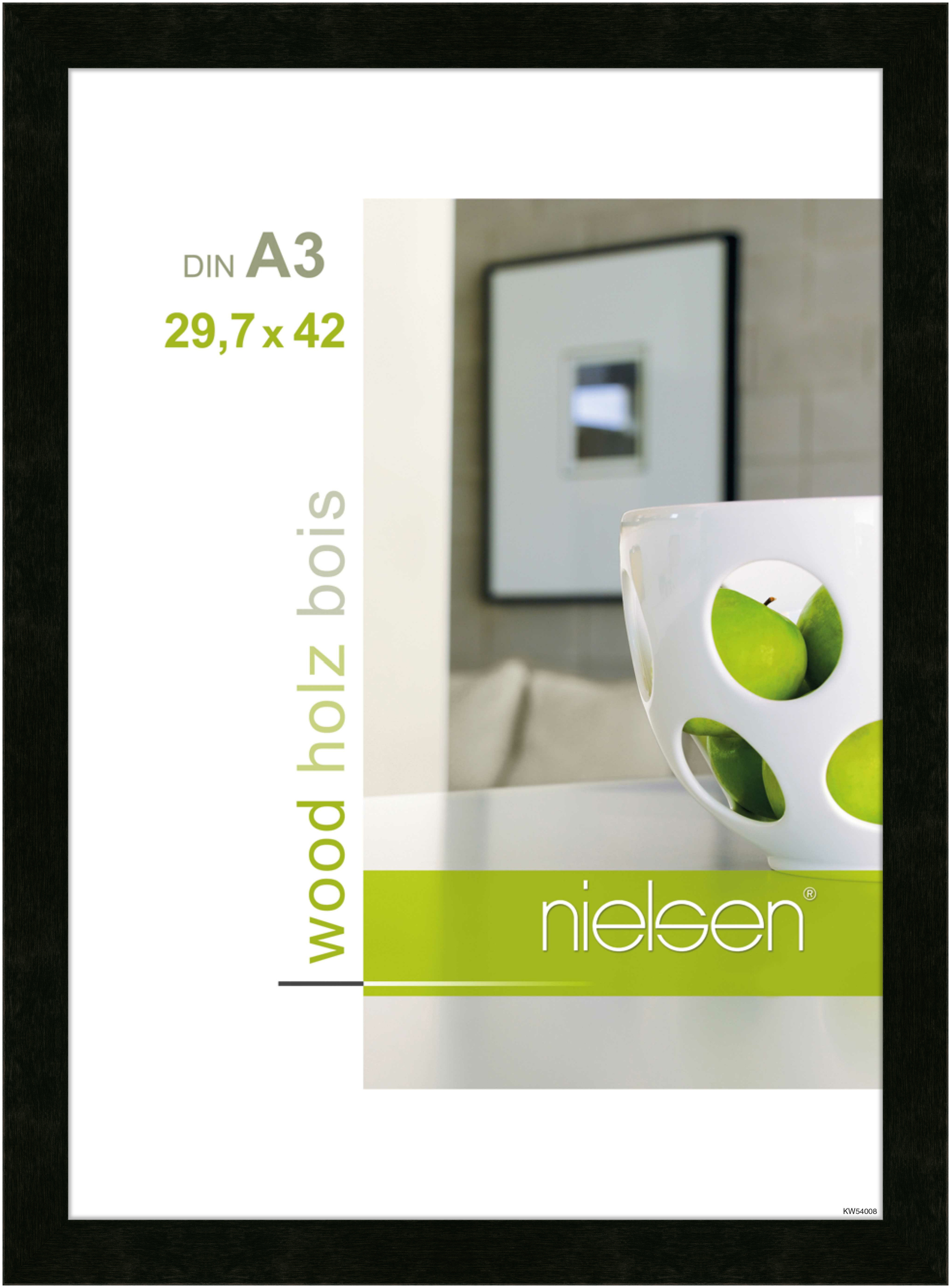 nielsen Holz Bilderrahmen Essential, 29,7x42 cm (A3), Schwarz