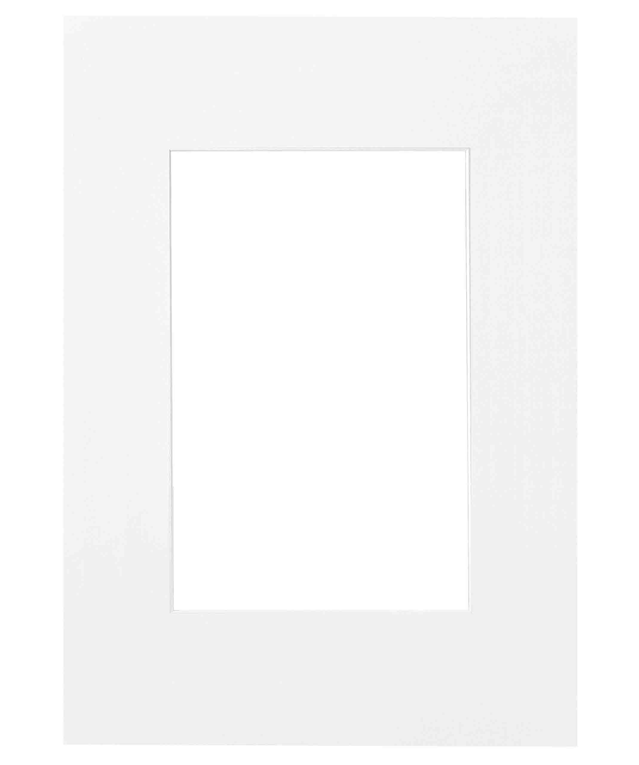 nielsen Passepartout Premium 2,0 mm, Außenformat 50x70 cm für Bilder 30x45 cm, weiß