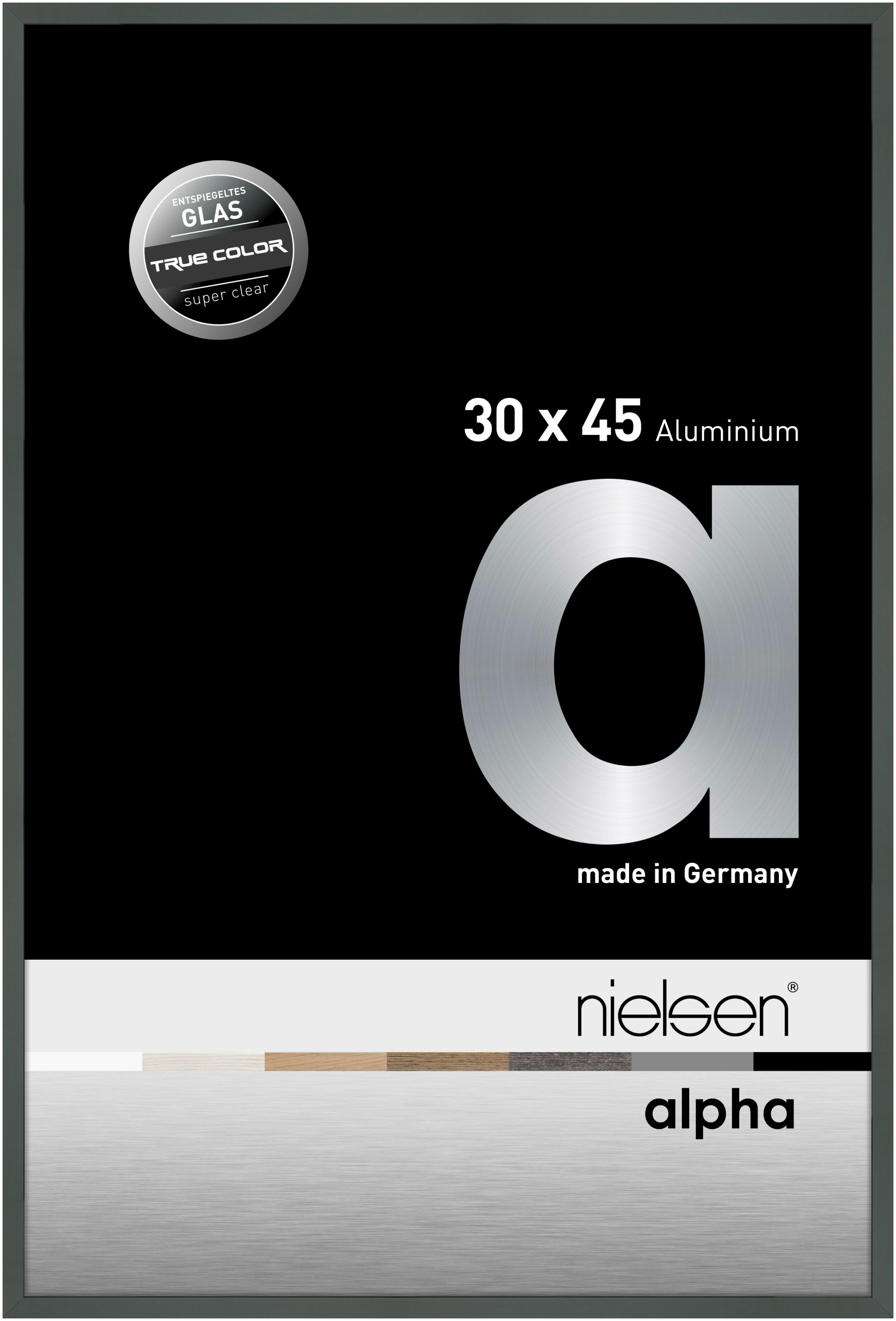 nielsen Aluminium Bilderrahmen Alpha True Color, 30x45 cm, Platin