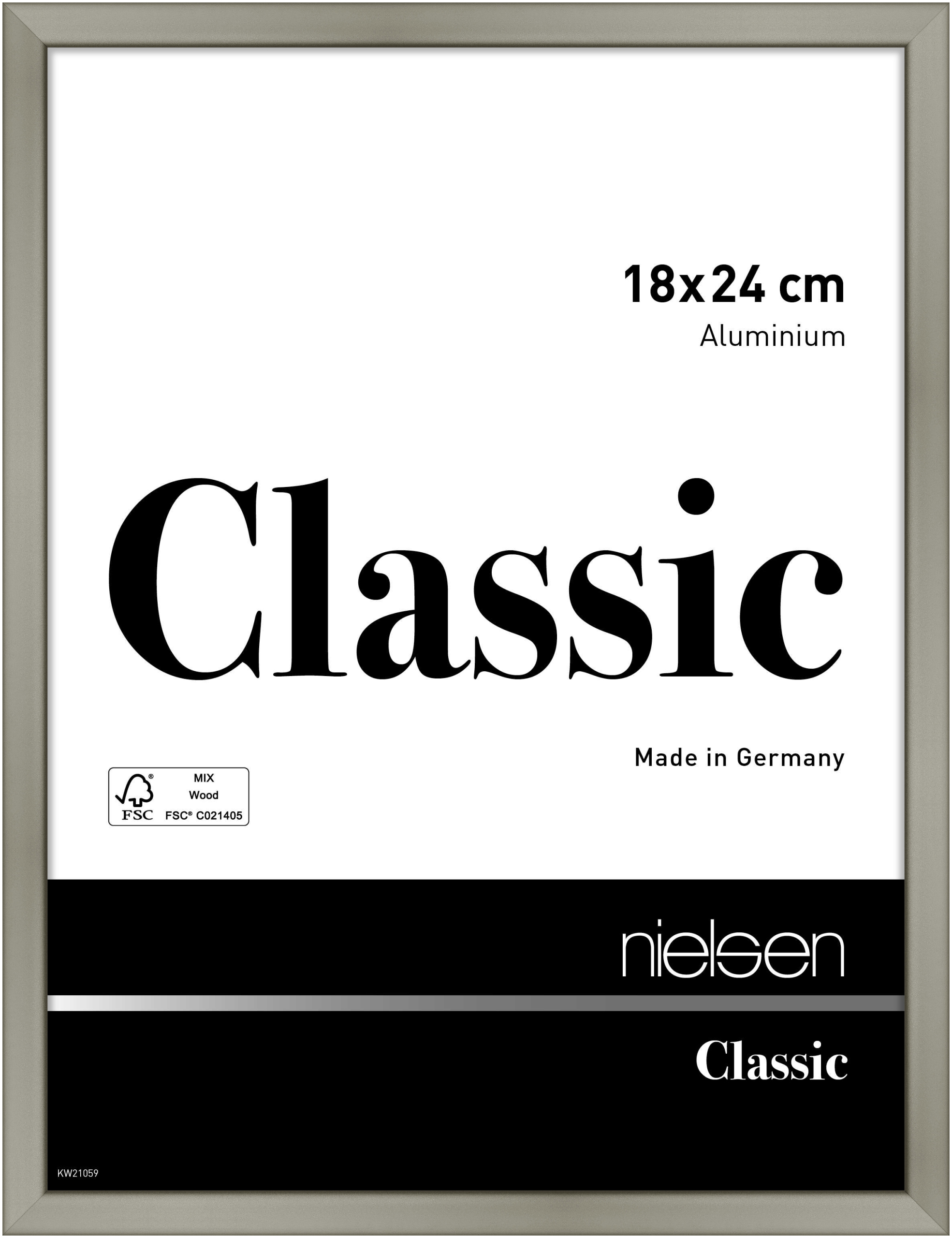 nielsen Aluminium Bilderrahmen Classic, 18x24 cm, Champagner