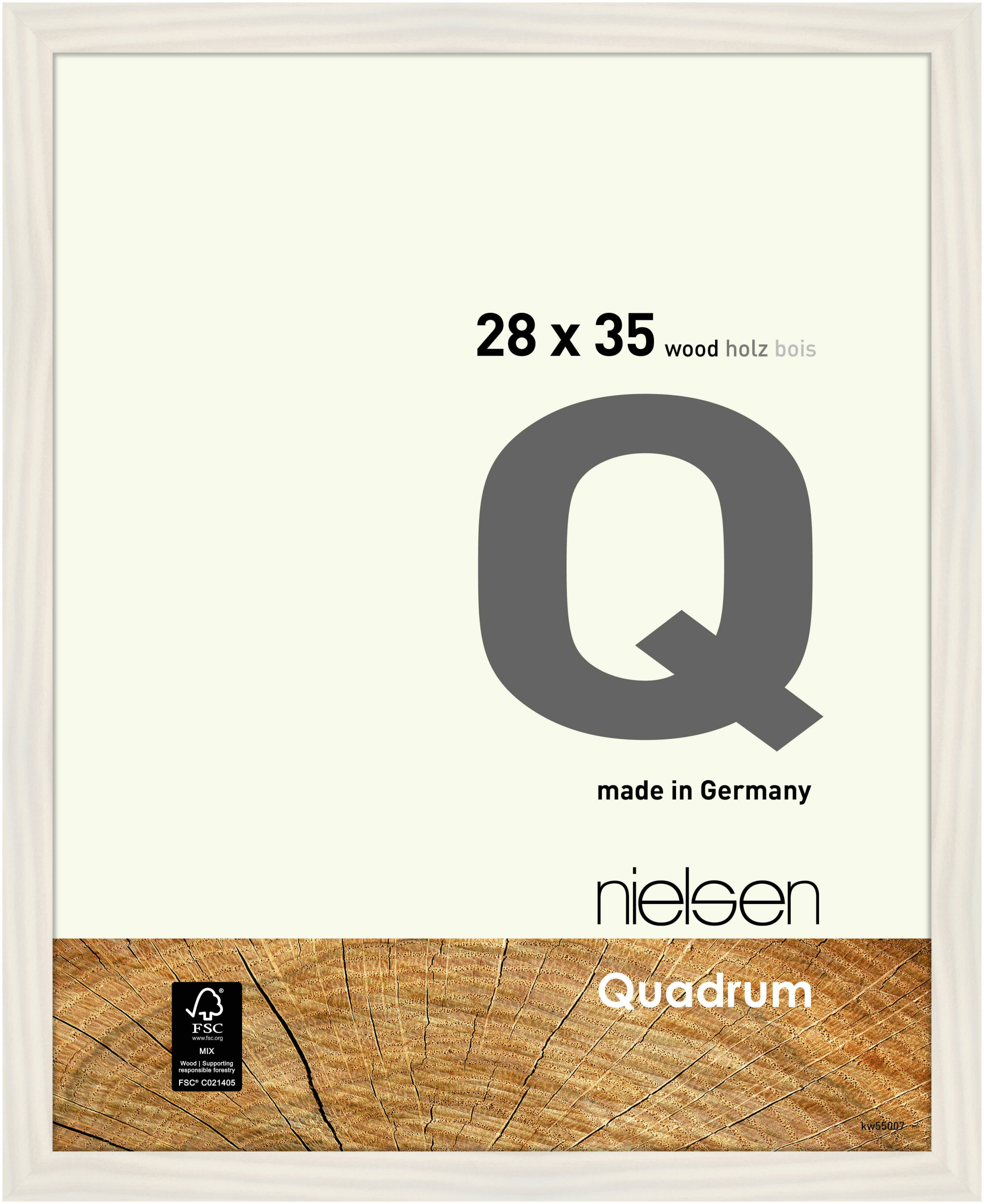 nielsen Holz Bilderrahmen Quadrum, 28x35 cm, Weiß