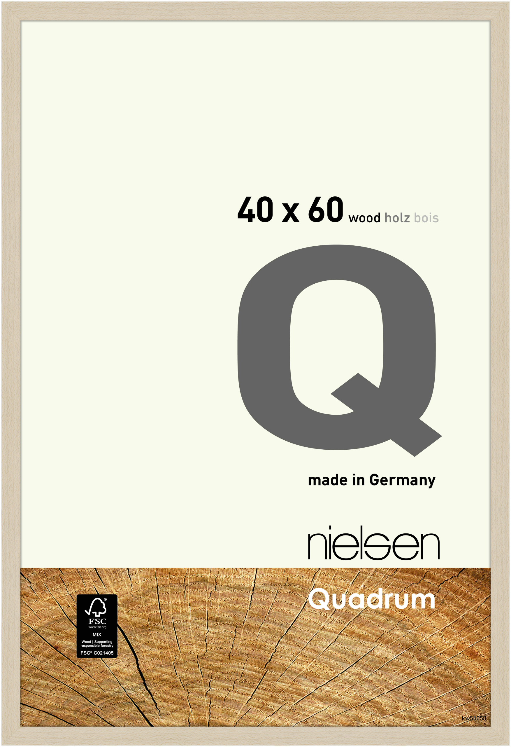nielsen Holz Bilderrahmen Quadrum, 40x60 cm, Ahorn