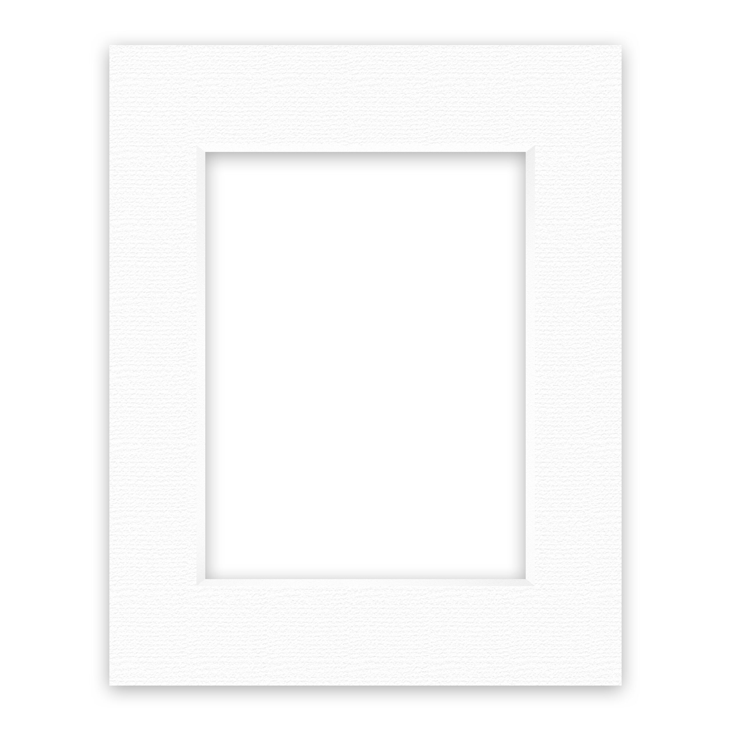nielsen Conservation Passepartout 2,2 mm, Außenformat 24x30 cm für Bilder 15x20 cm, Polar weiß mit Struktur