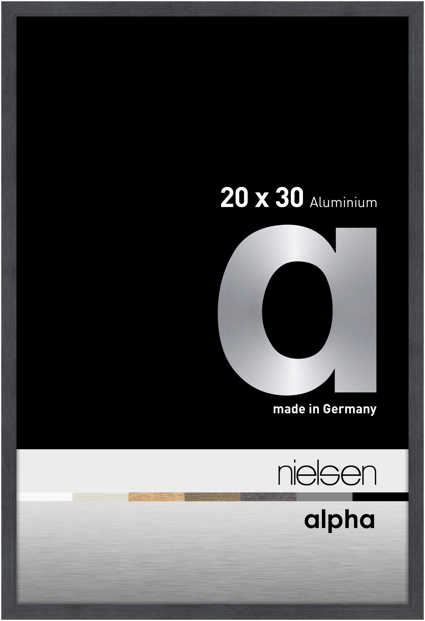 nielsen Aluminium Bilderrahmen Alpha, 20x30 cm, Grau