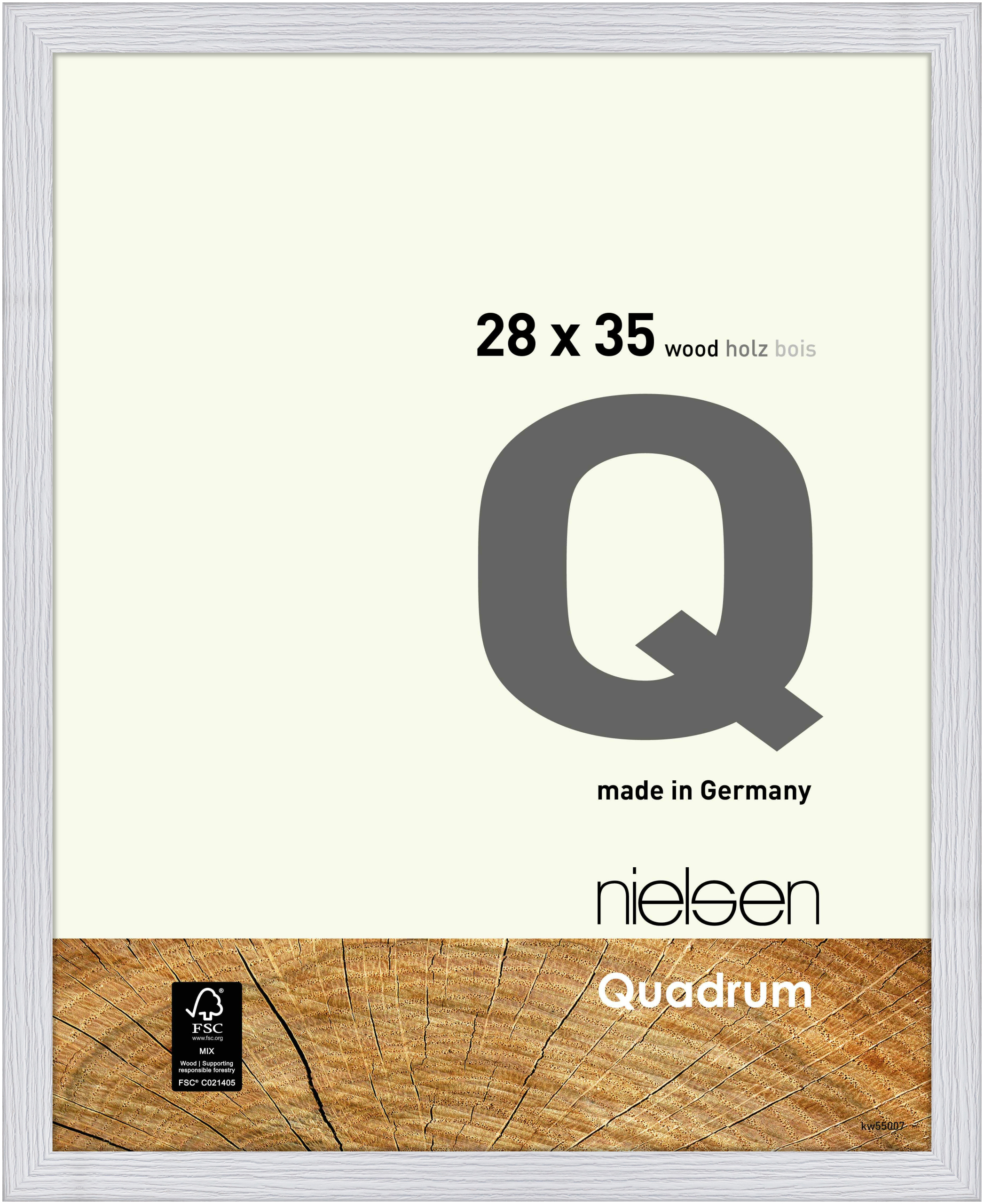 nielsen Holz Bilderrahmen Quadrum, 28x35 cm, Schneeweiß