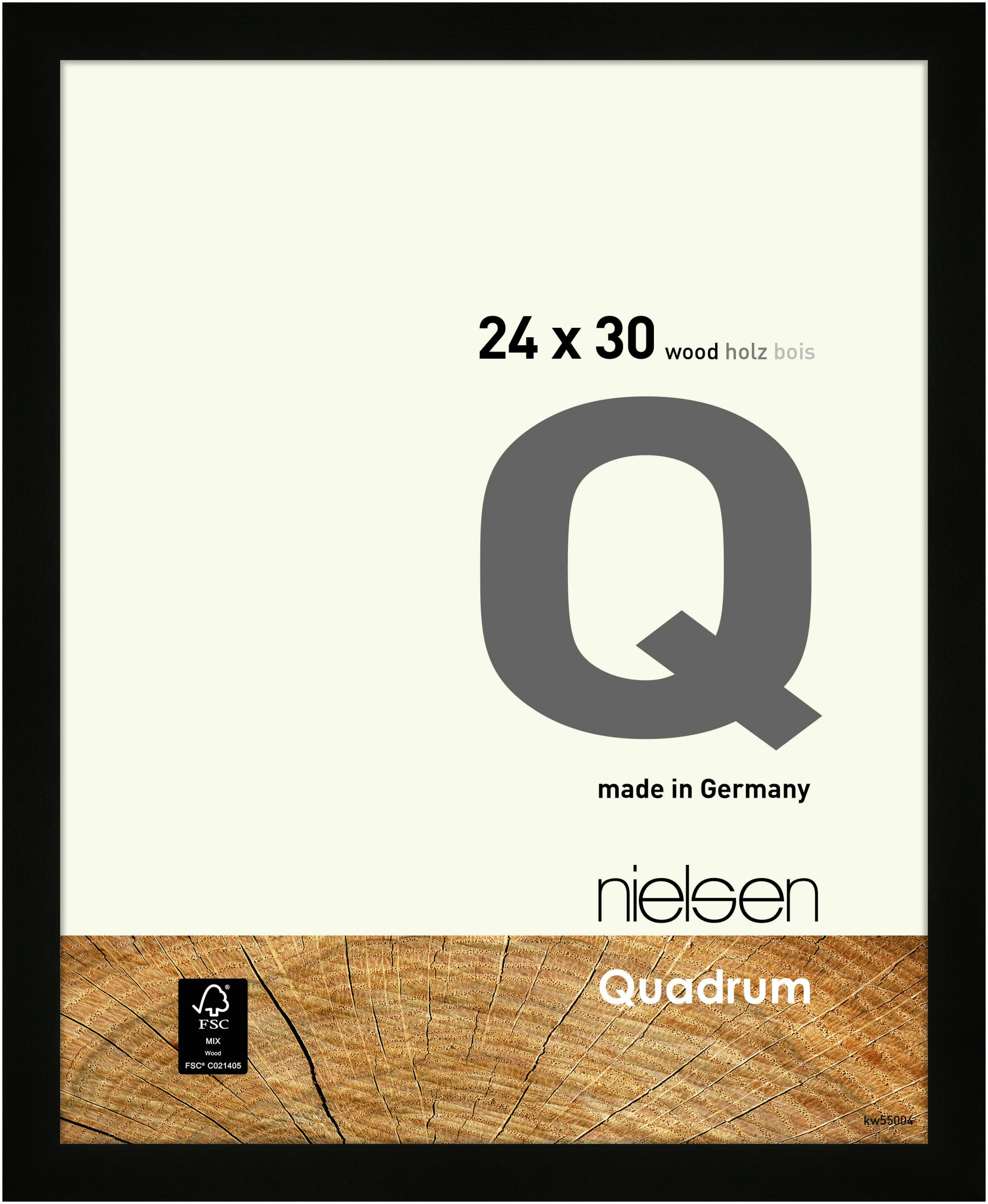nielsen Holz Bilderrahmen Quadrum, 24x30 cm, Schwarz