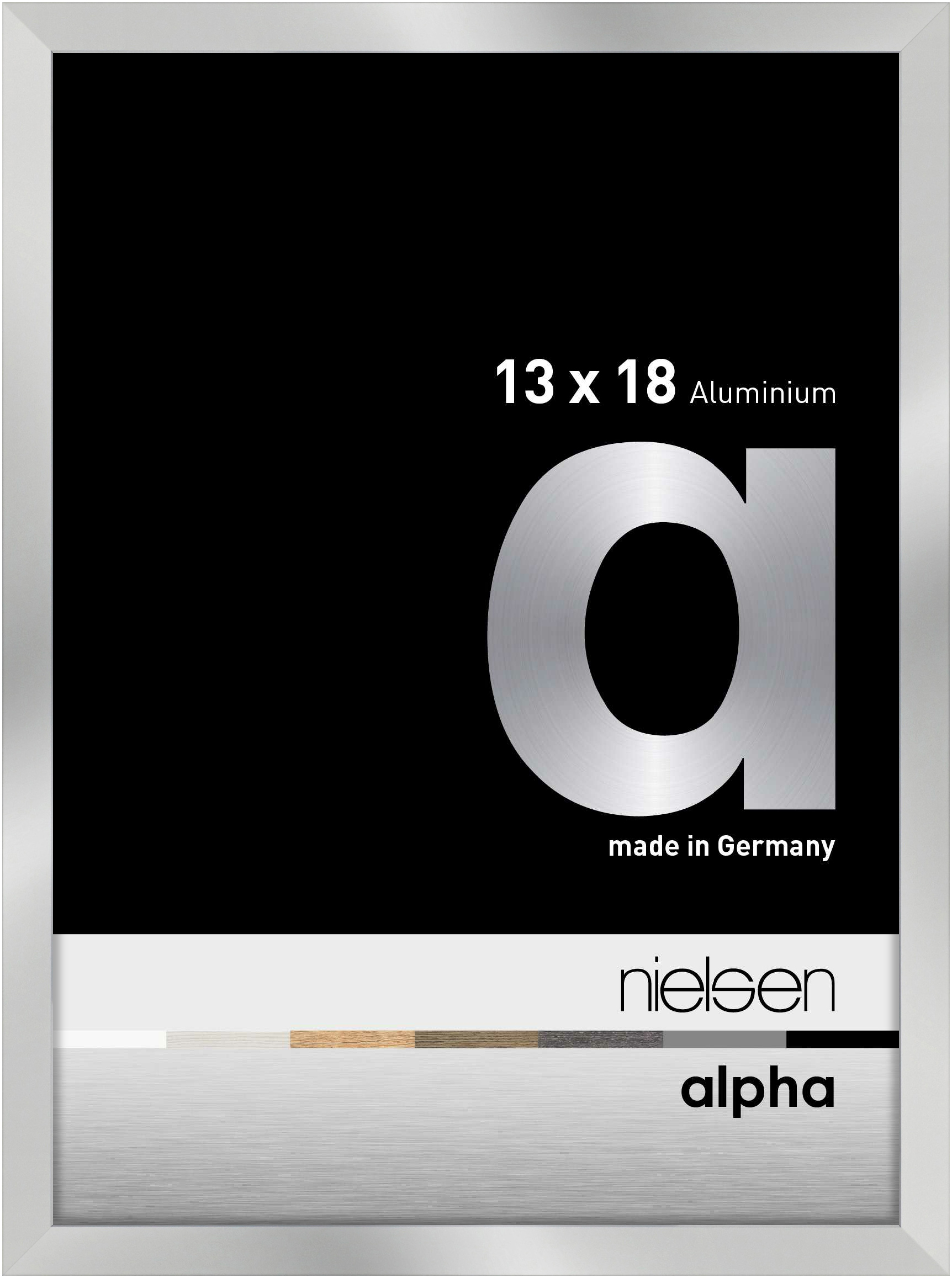 nielsen Aluminium Bilderrahmen Alpha, 13x18 cm, Silber