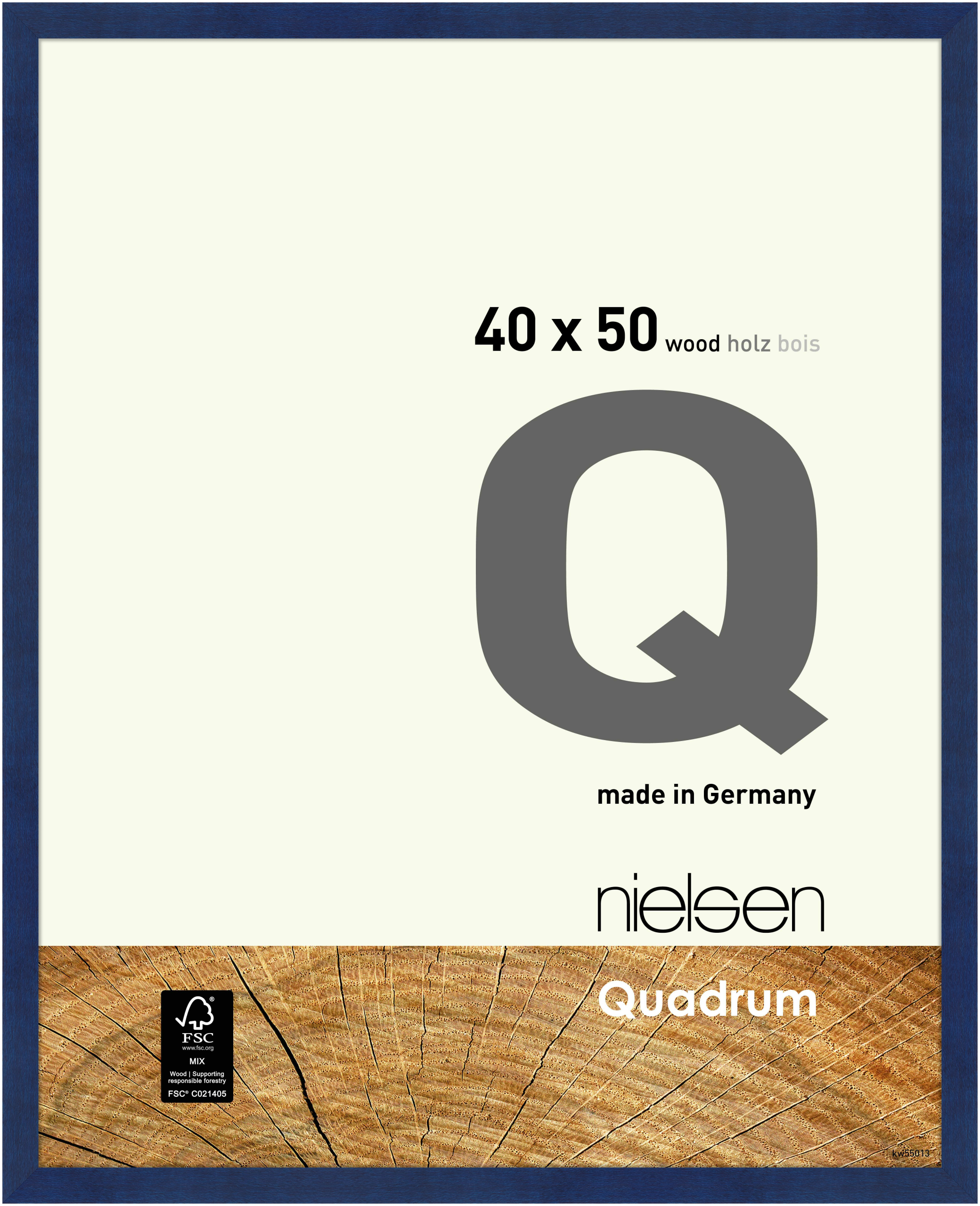 nielsen Holz Bilderrahmen Quadrum, 40x50 cm, Blau