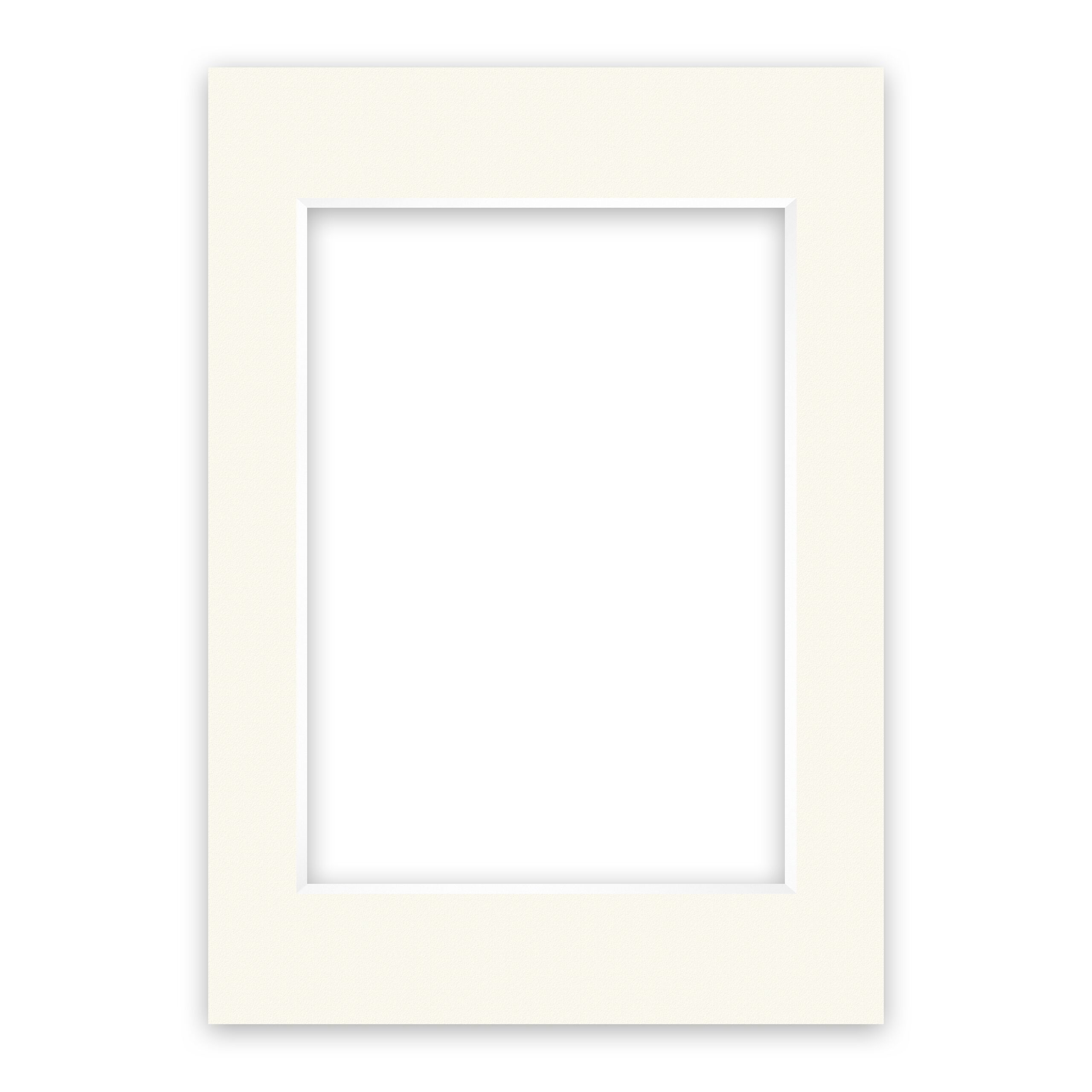 nielsen Conservation Passepartout 2,2 mm, Außenformat 59,4x84,1 cm (DIN A1) für Bilder DIN A2, Elfenbein cremeweiß glatt