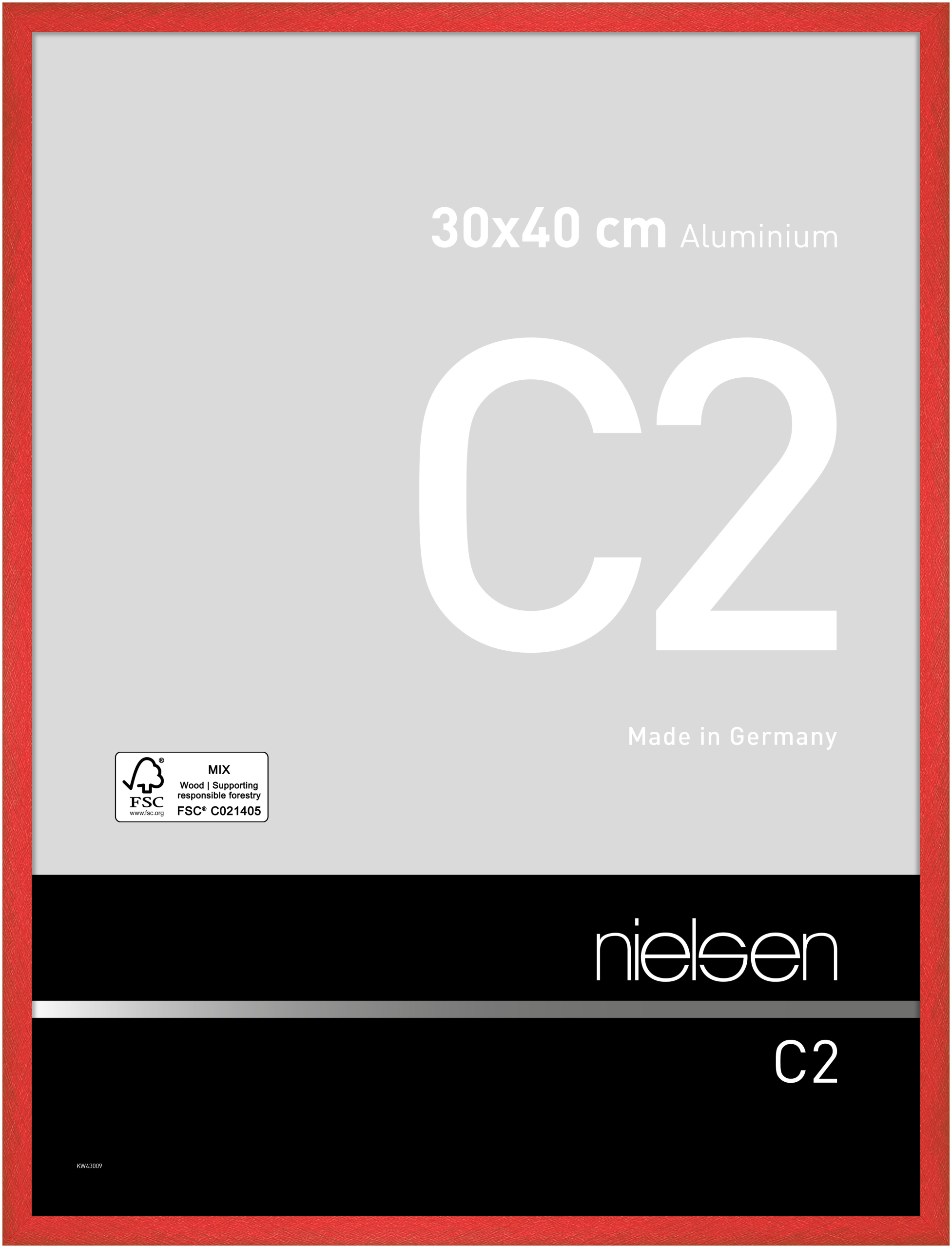 nielsen Aluminium Bilderrahmen C2, 30x40 cm, Tornado Rot