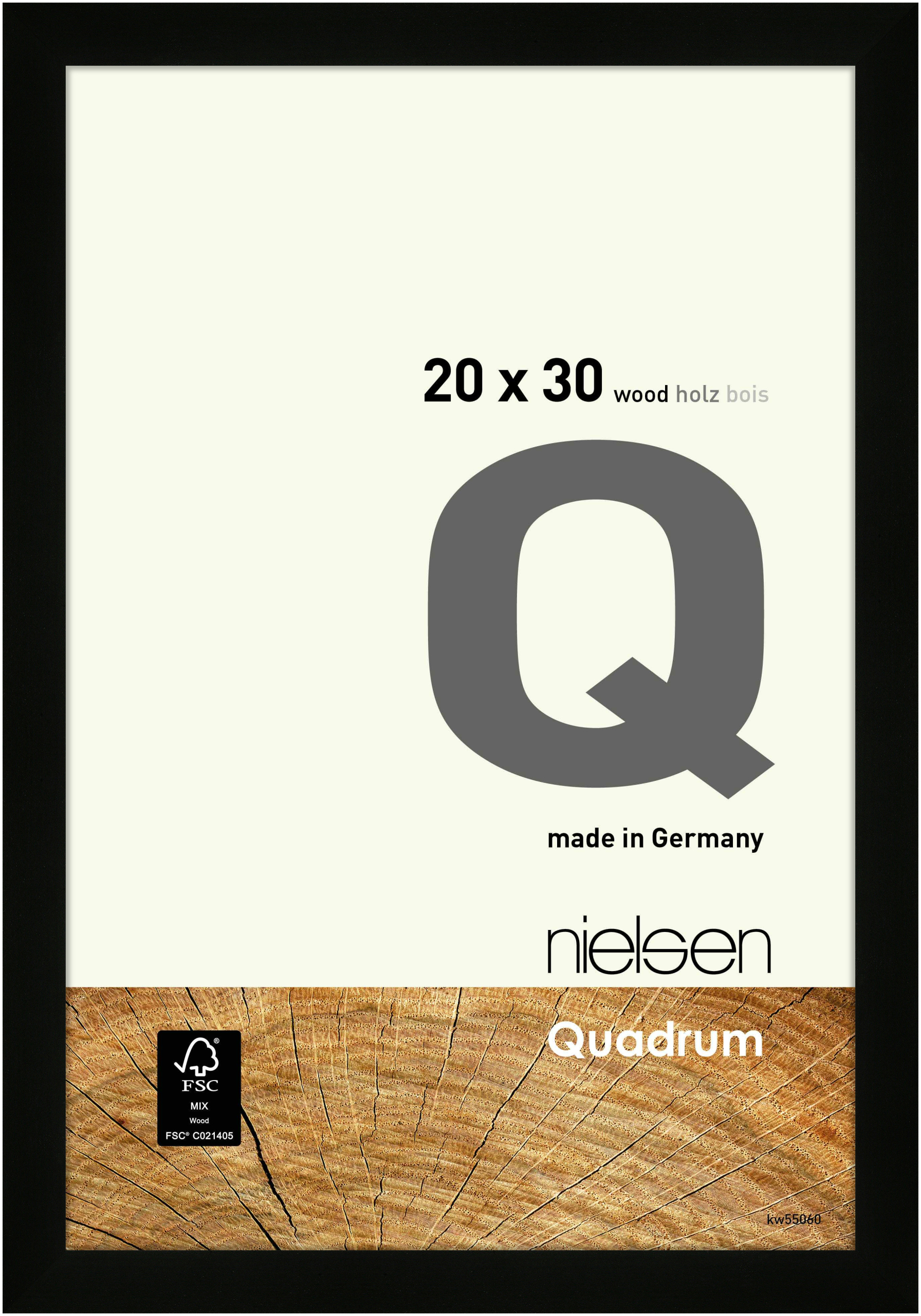 nielsen Holz Bilderrahmen Quadrum, 20x30 cm, Schwarz