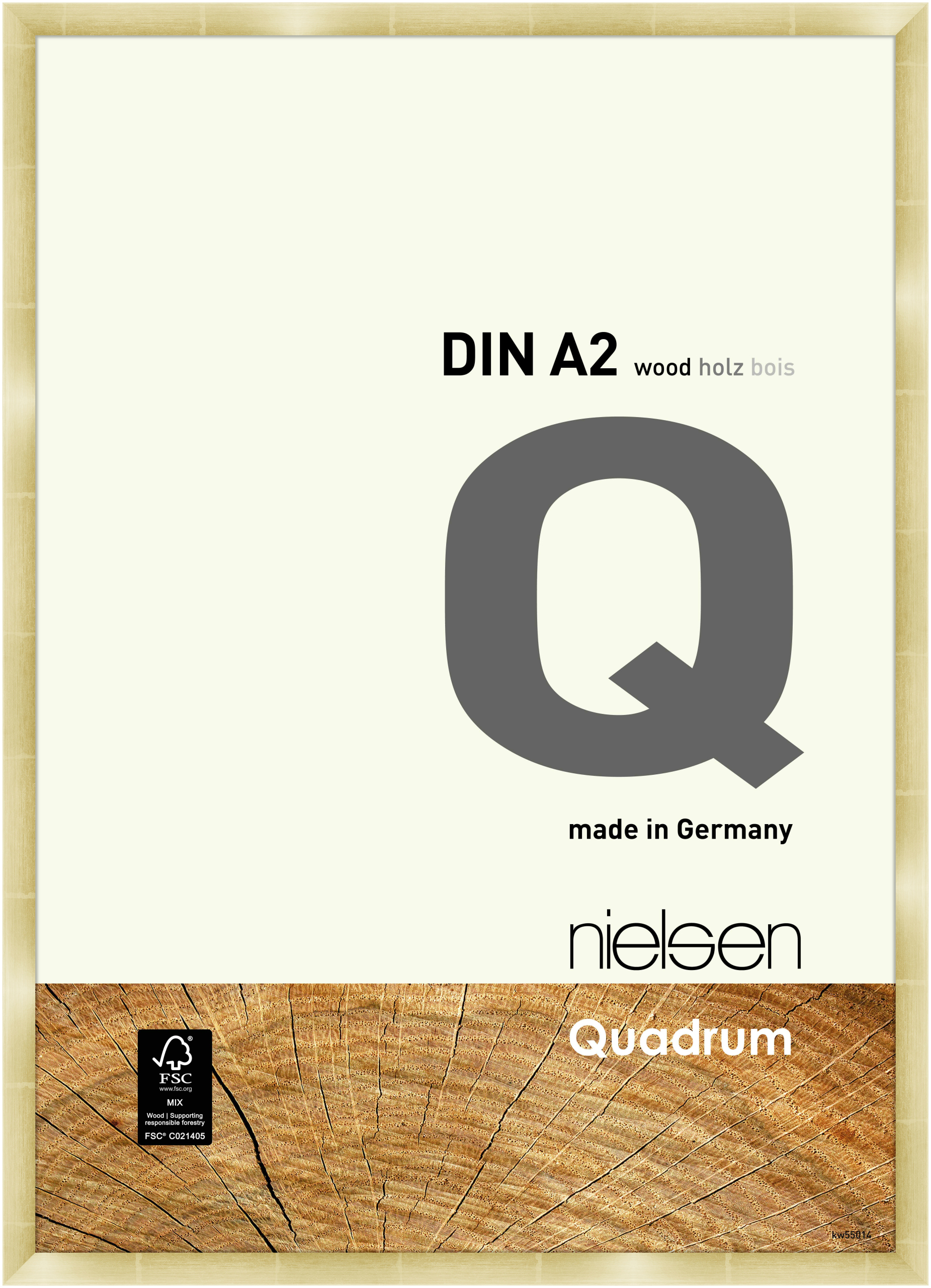 nielsen Holz Bilderrahmen Quadrum, 42x59,4 cm (A2), Gold