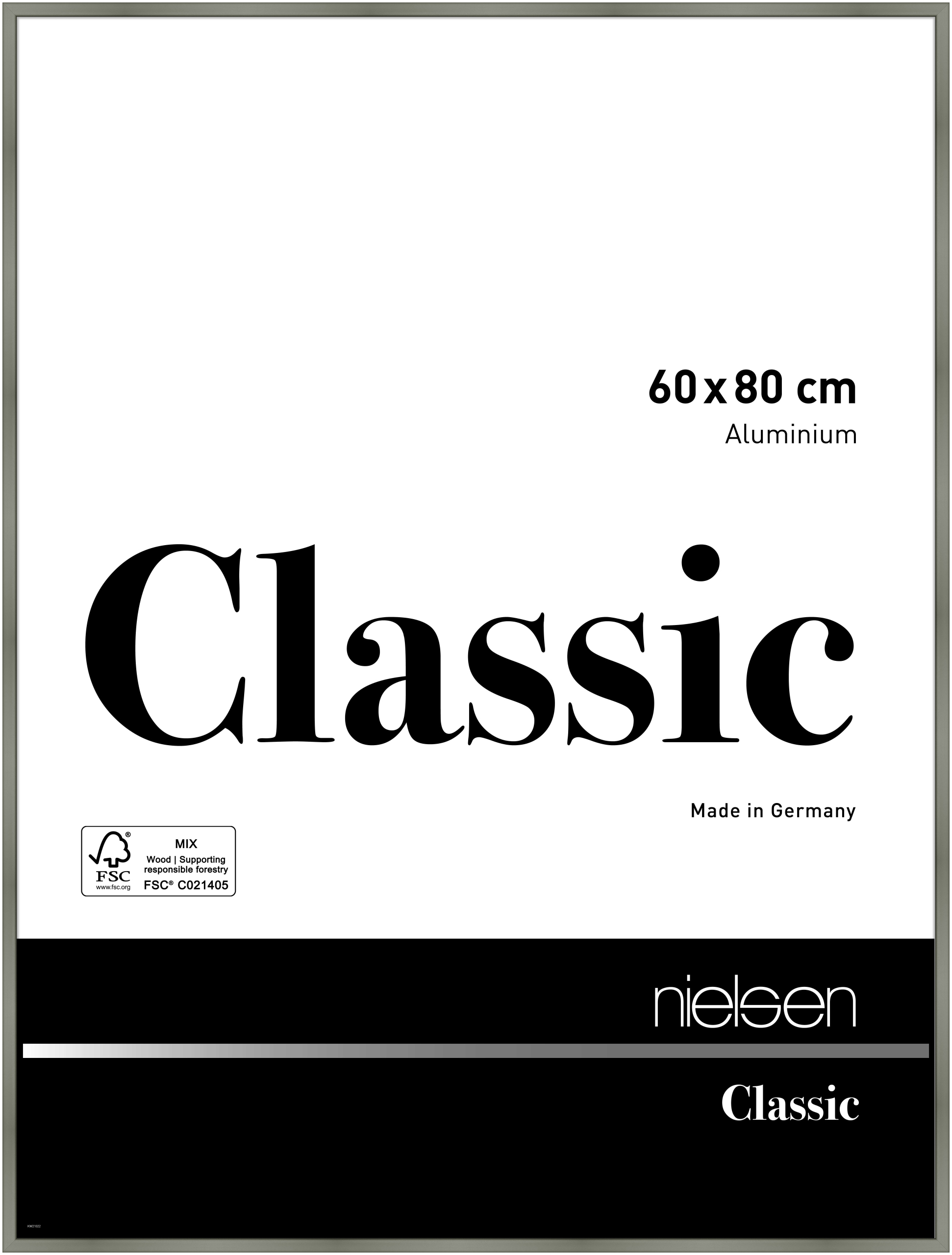 nielsen Aluminium Bilderrahmen Classic, 60x80 cm, Platin