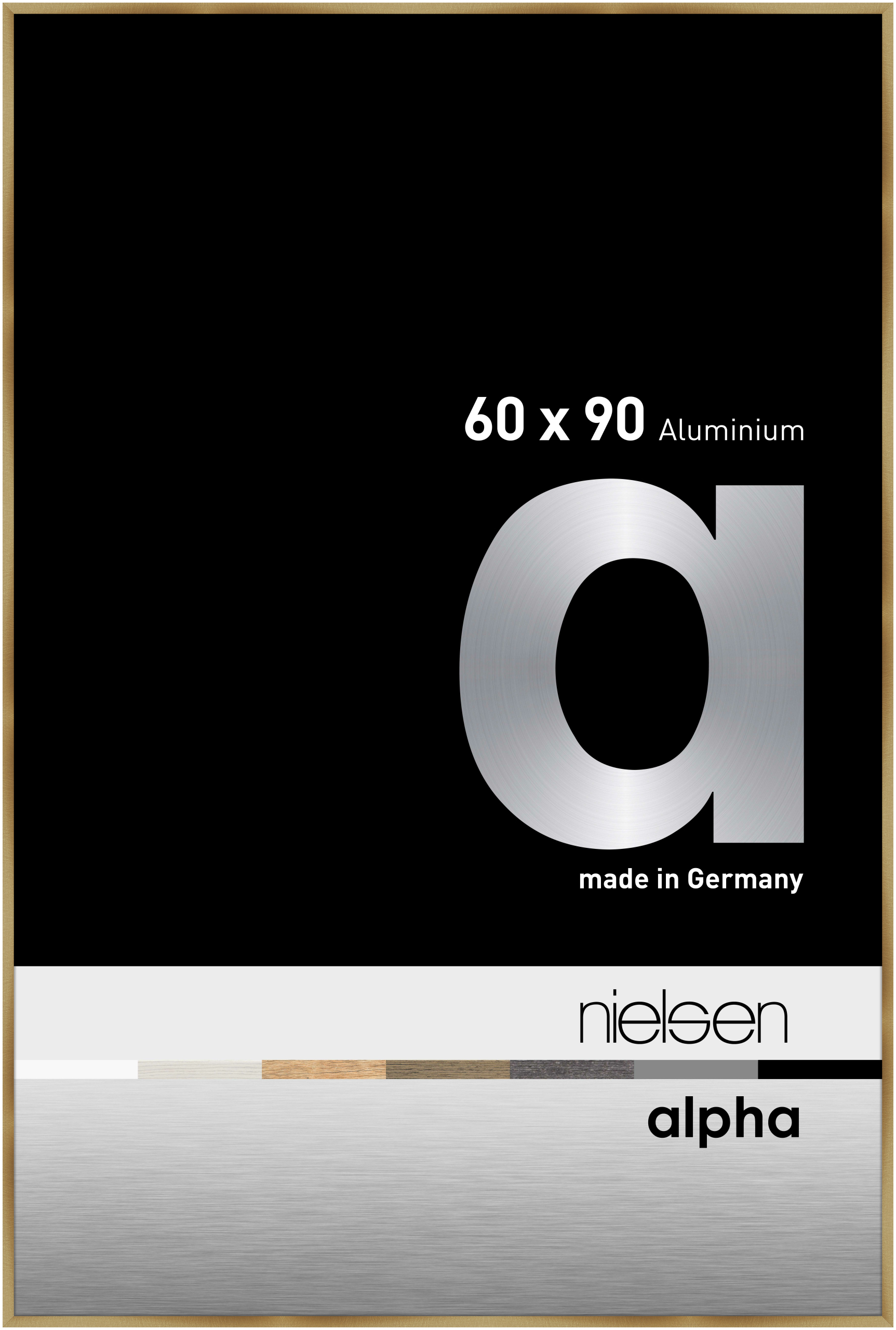 nielsen Aluminium Bilderrahmen Alpha, 60x90 cm, Brushed Amber