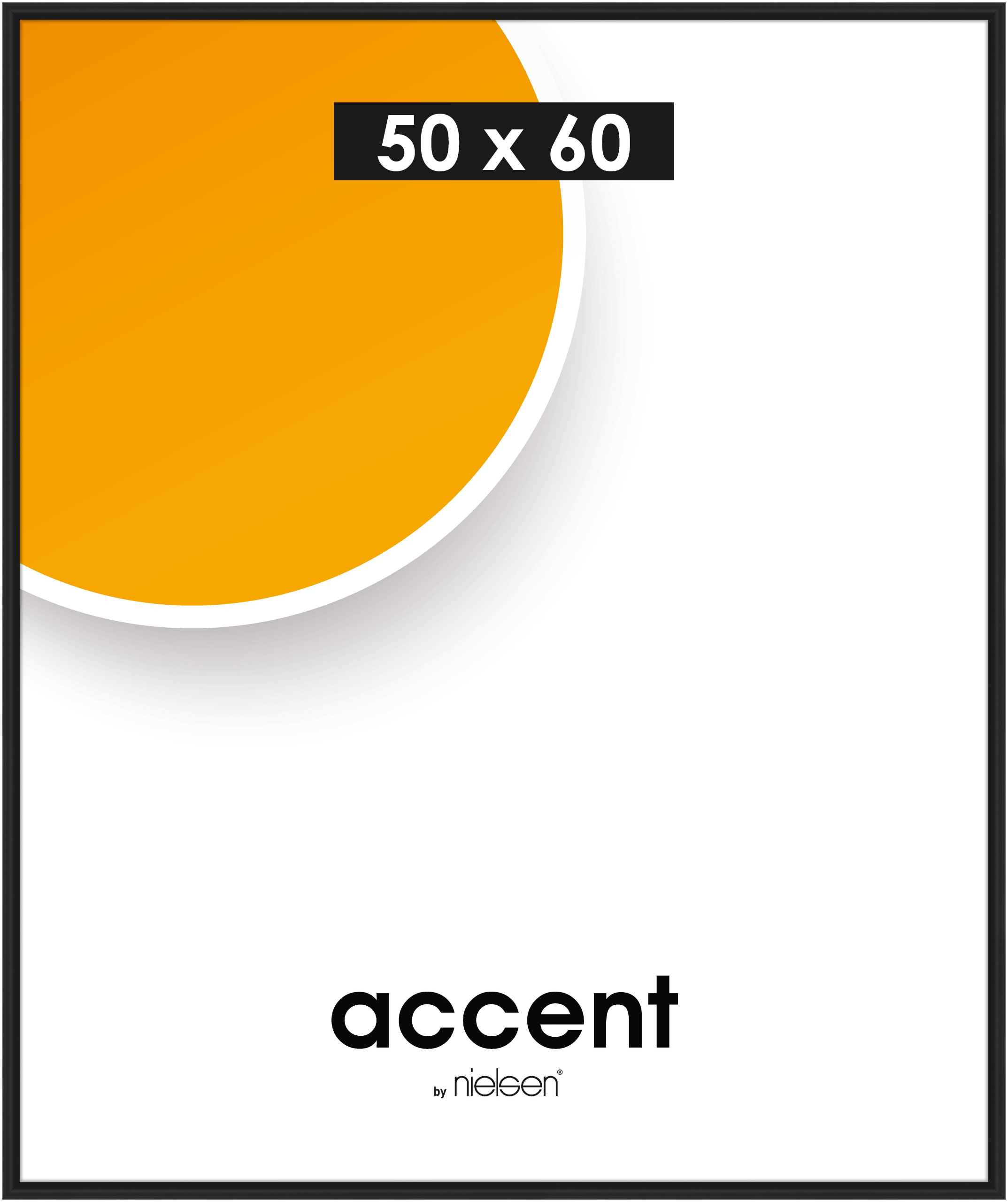 accent by nielsen Kunststoff Bilderrahmen Colorado Uni, 50x60 cm, Schwarz
