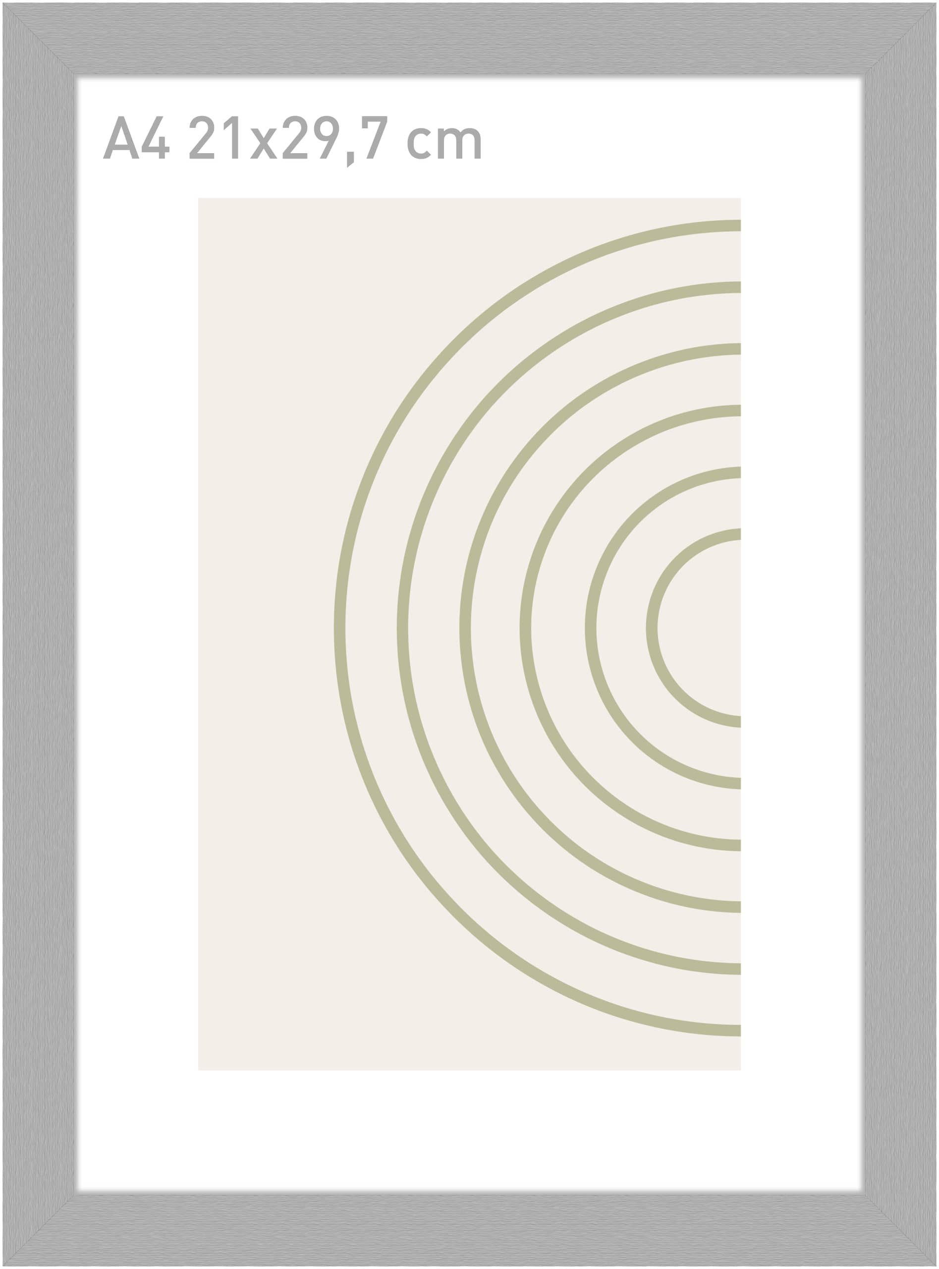 accent by nielsen Holz Bilderrahmen Velino, Silber, 21 x 29,7 cm (A4)