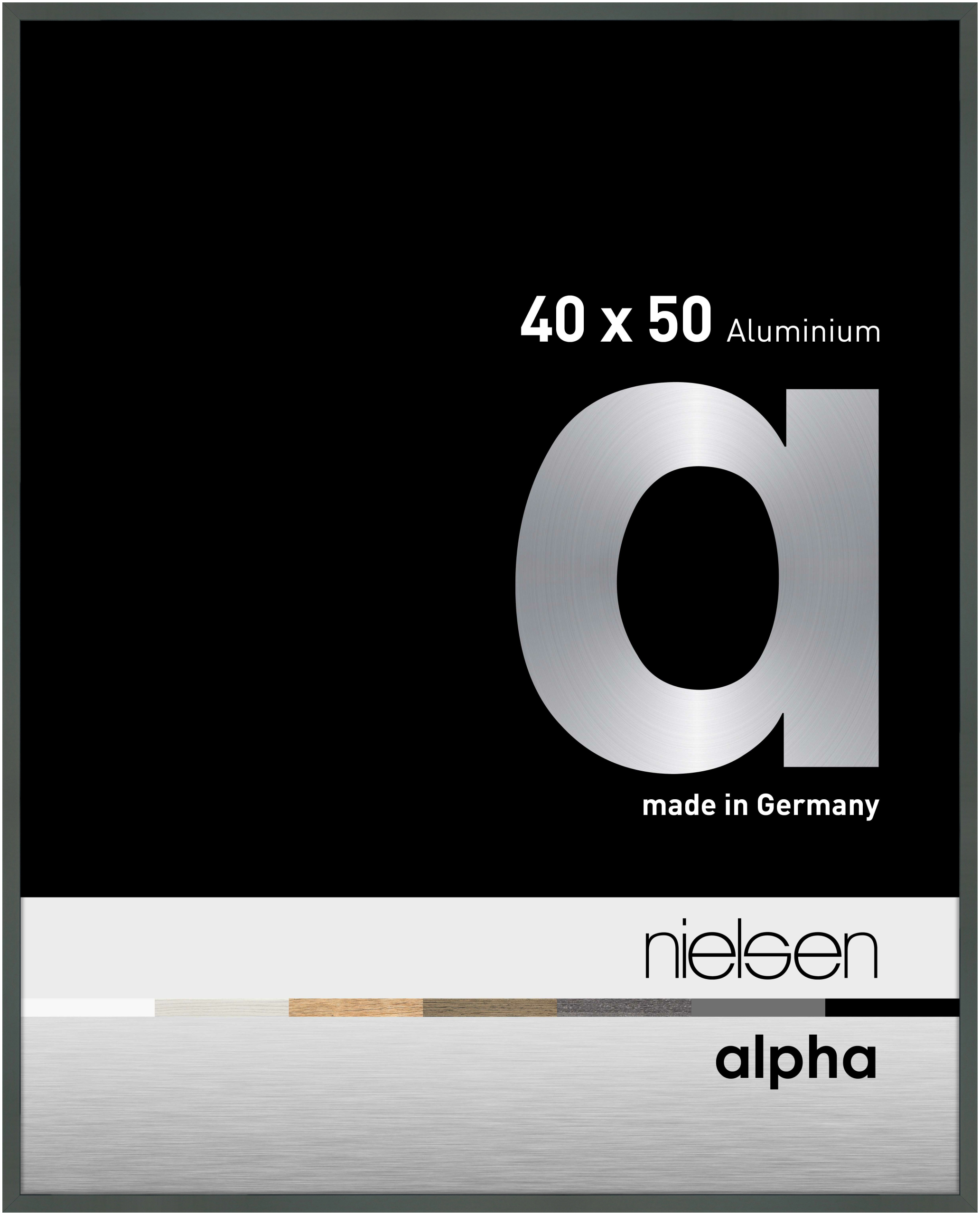 nielsen Aluminium Bilderrahmen Alpha, 40x50 cm, Platin