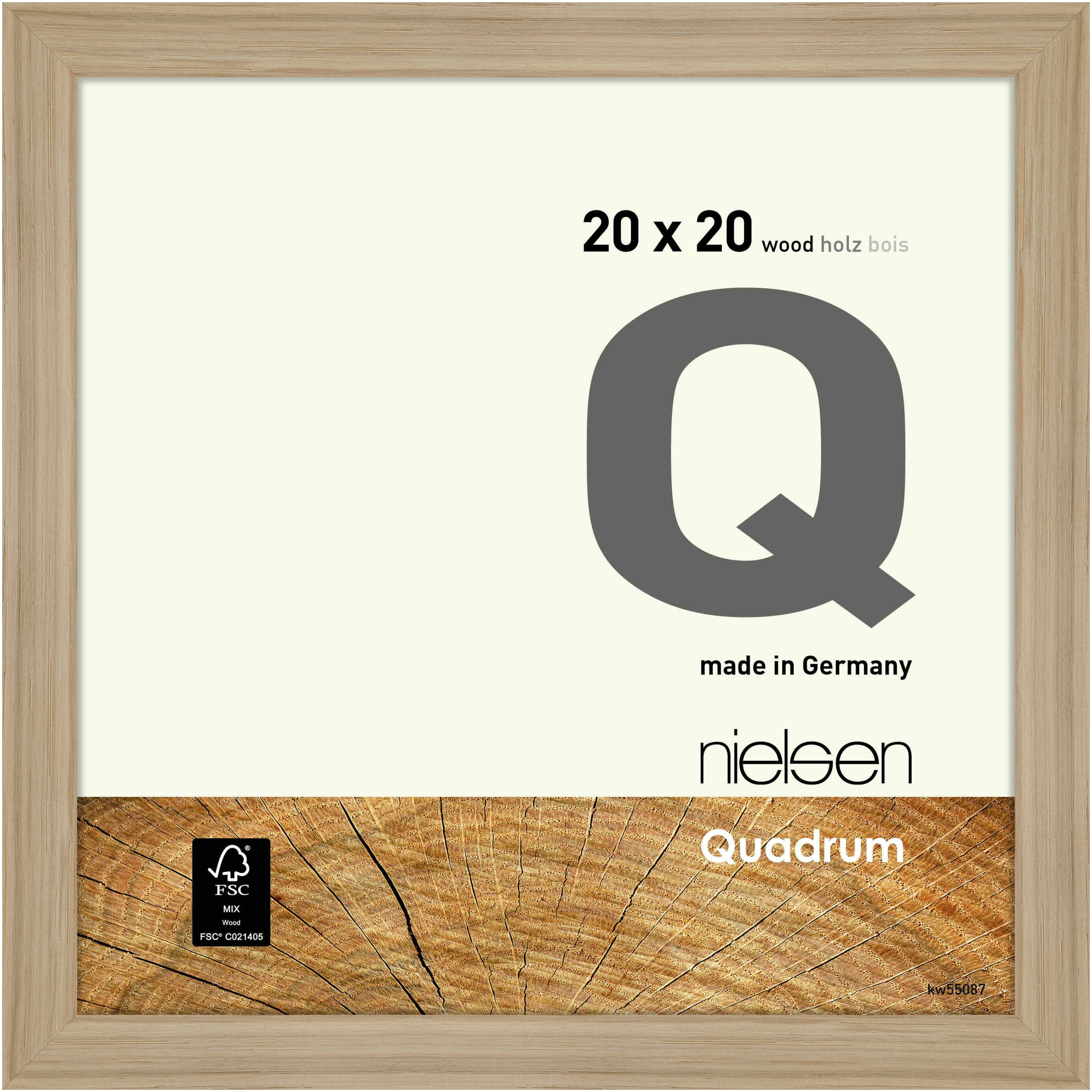 nielsen Holz Bilderrahmen Quadrum, 20x20 cm, Eiche Natur