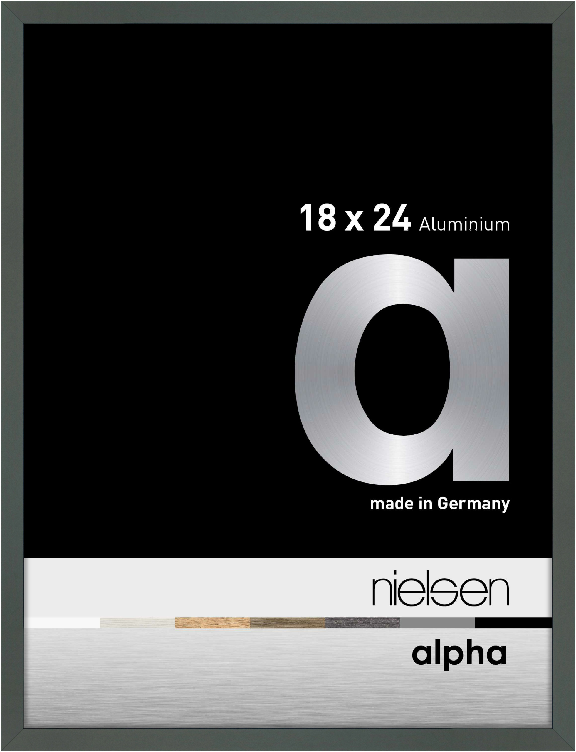 nielsen Aluminium Bilderrahmen Alpha, 18x24 cm, Platin
