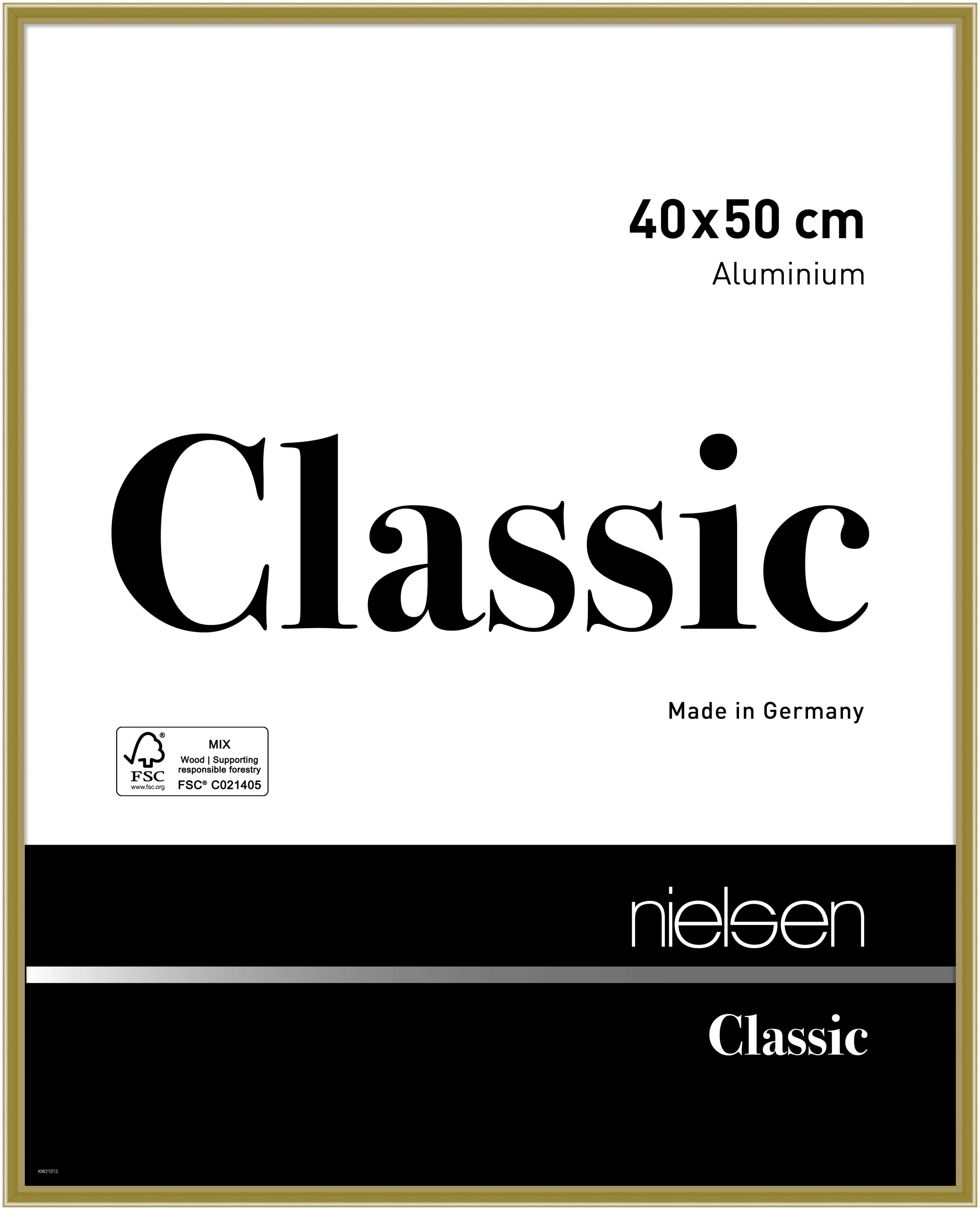 nielsen Aluminium Bilderrahmen Classic, 40x50 cm, Gold