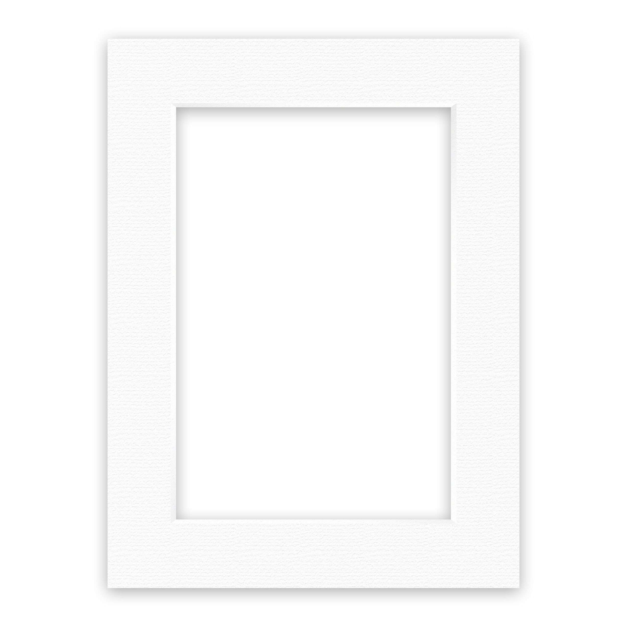 nielsen Conservation Passepartout 2,2 mm, Außenformat 60x80 cm für Bilder 40x60 cm, Polar weiß mit Struktur