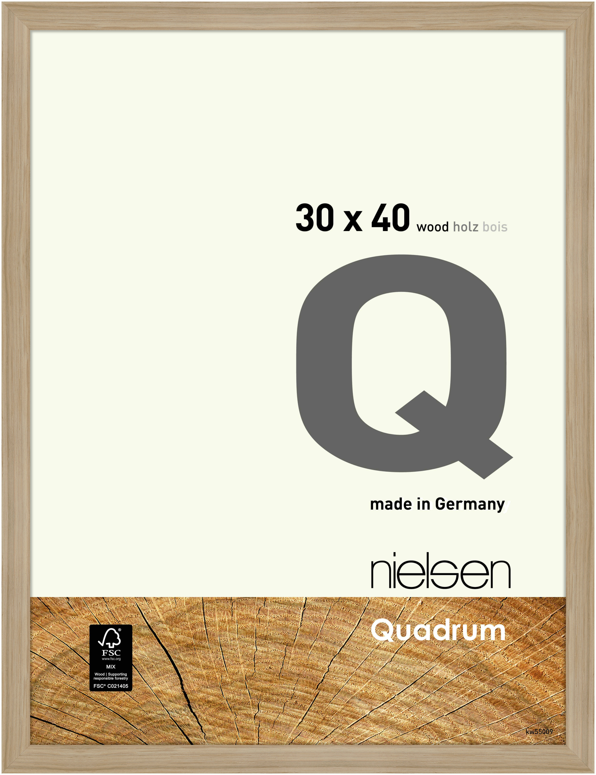nielsen Holz Bilderrahmen Quadrum, 30x40 cm, Eiche Natur