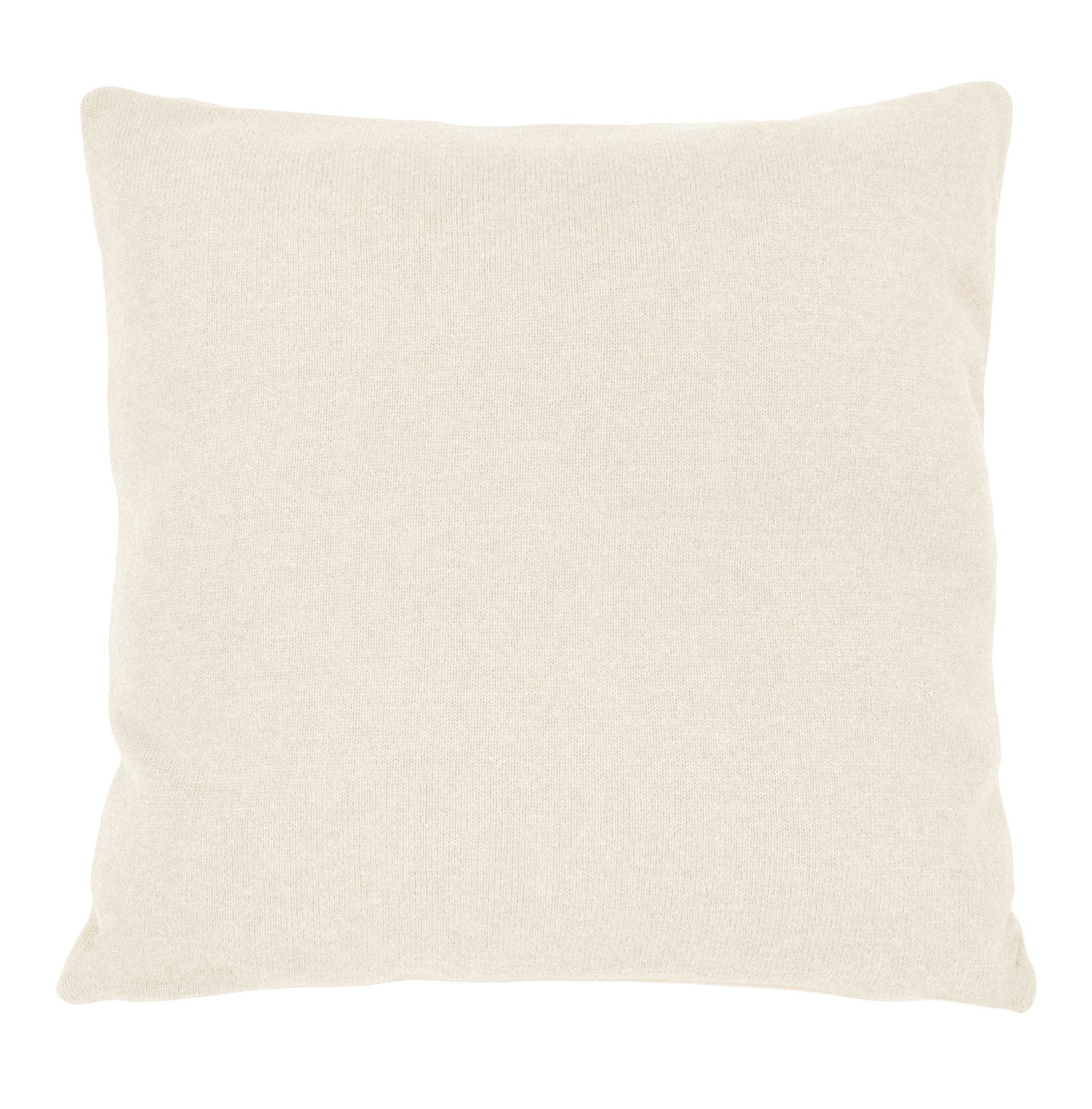 nielsen HOME Kissen Cato gestrickt, 50x50 cm, Creme Weiß,100% Baumwolle,Strick,OEKO-TEX Standard 100, inkl. Füllkissen