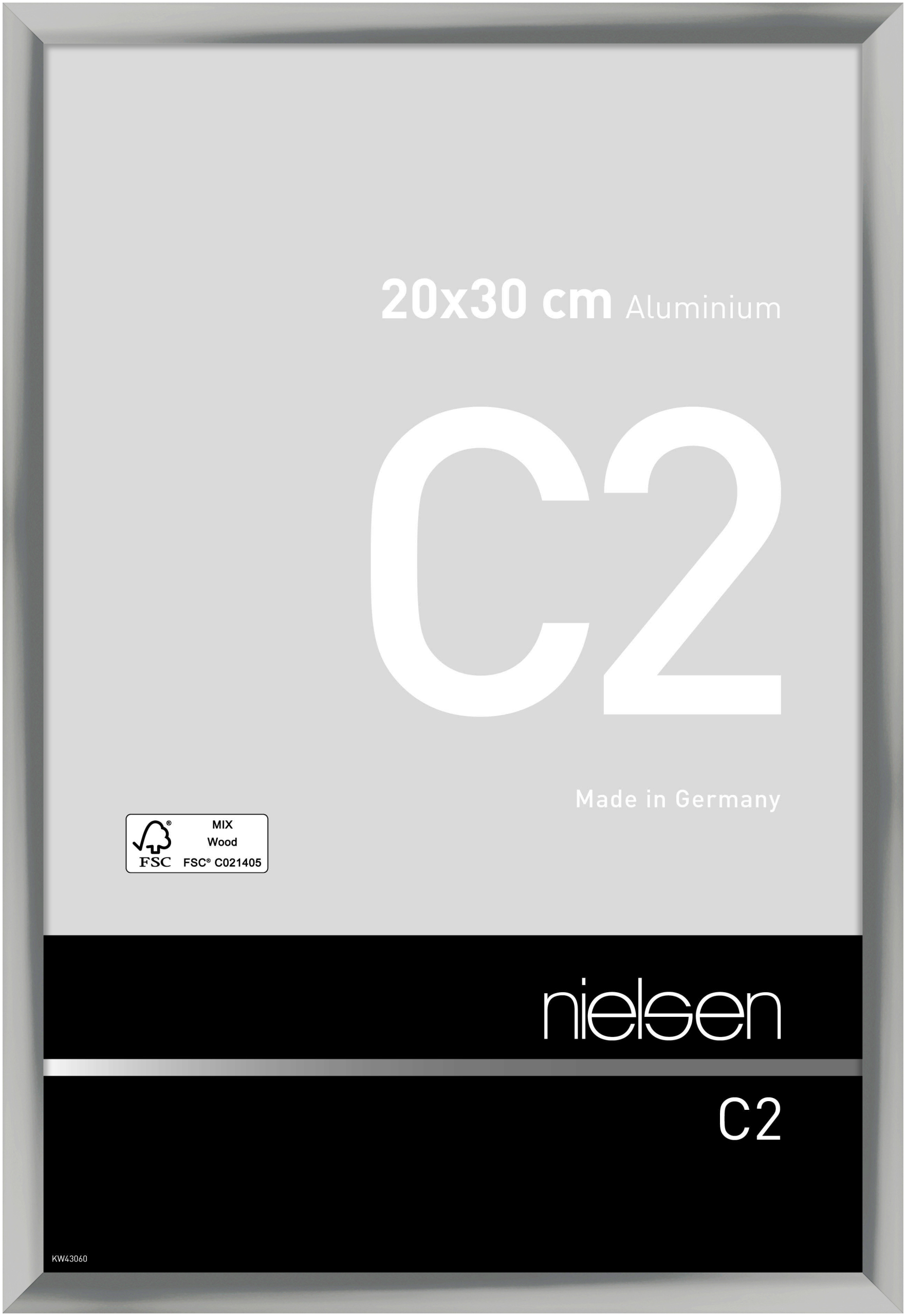 nielsen Aluminium Bilderrahmen C2, 20x30 cm, Silber