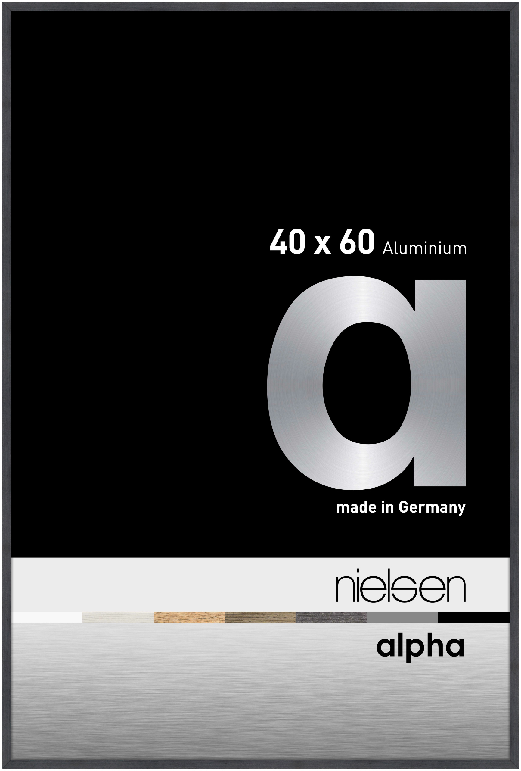 nielsen Aluminium Bilderrahmen Alpha, 40x60 cm, Grau