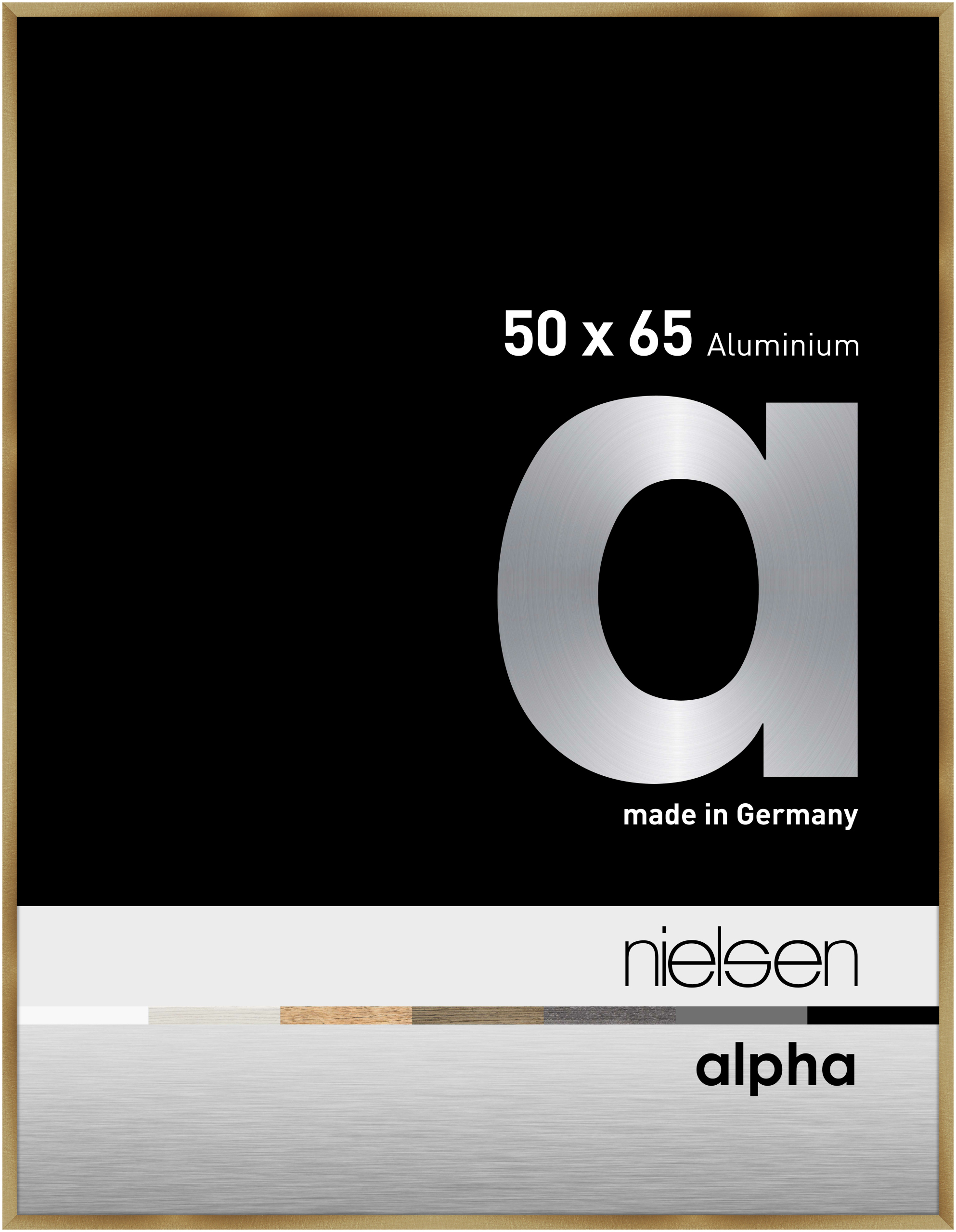 nielsen Aluminium Bilderrahmen Alpha, 50x65 cm, Brushed Amber