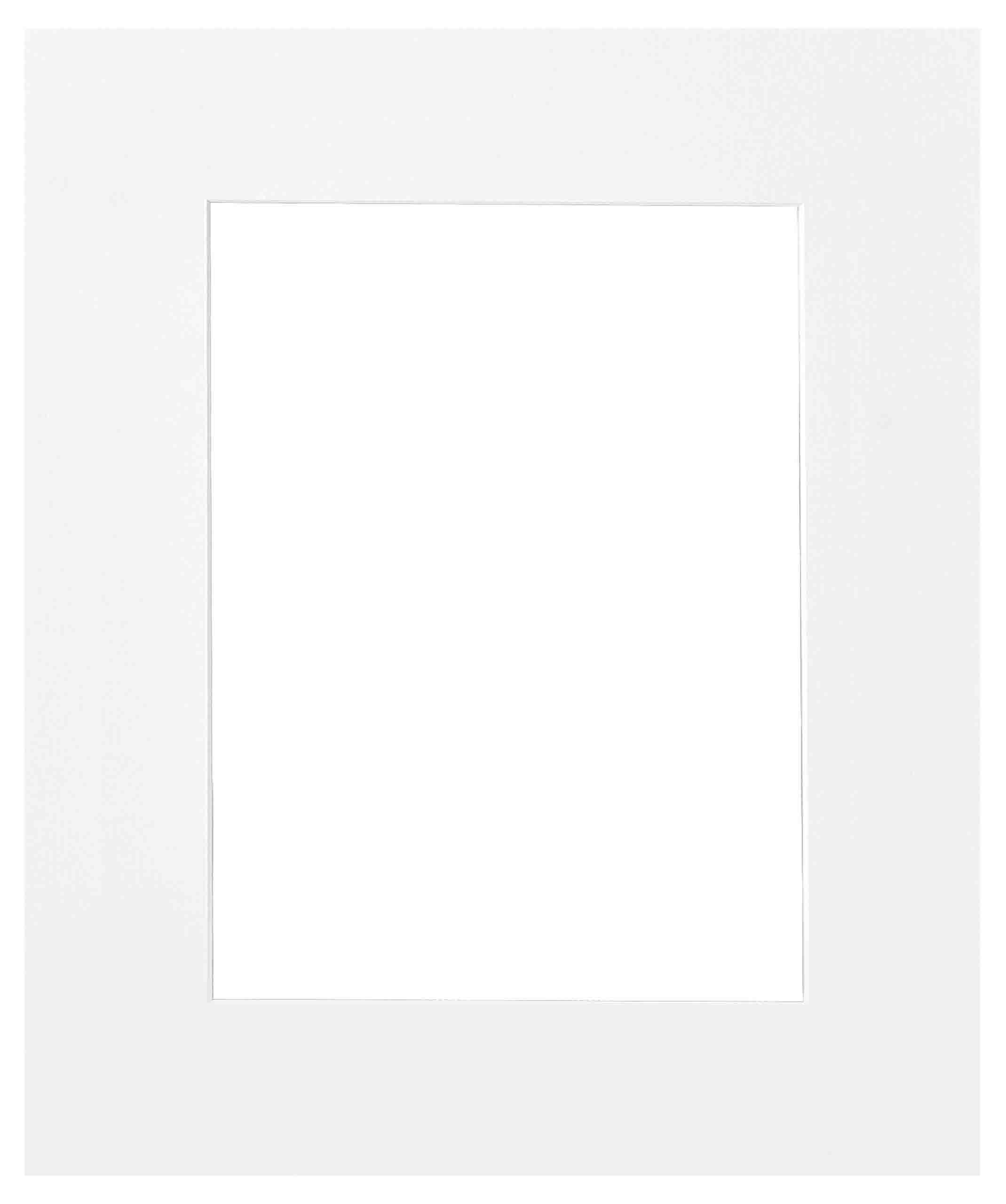 nielsen Passepartout Premium 2,0 mm, Außenformat 50x60 cm für Bilder 36x48 cm, weiß