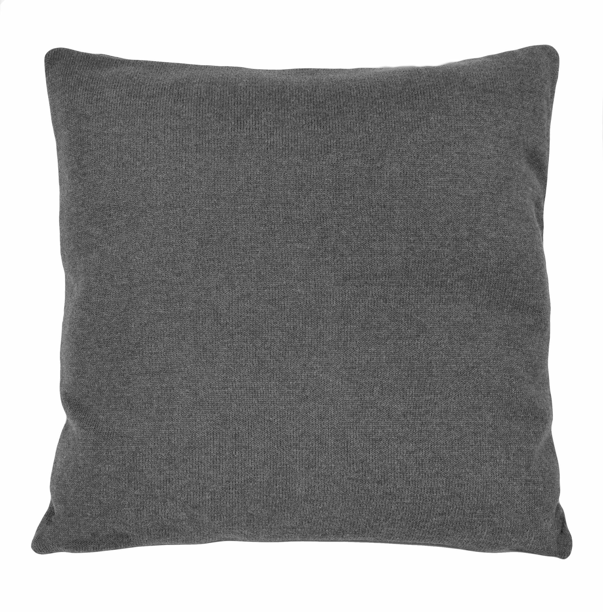 nielsen HOME Kissen Cato gestrickt, 50x50 cm, Dunkelgrau,100% Baumwolle,Strick,OEKO-TEX Standard 100, inkl. Füllkissen