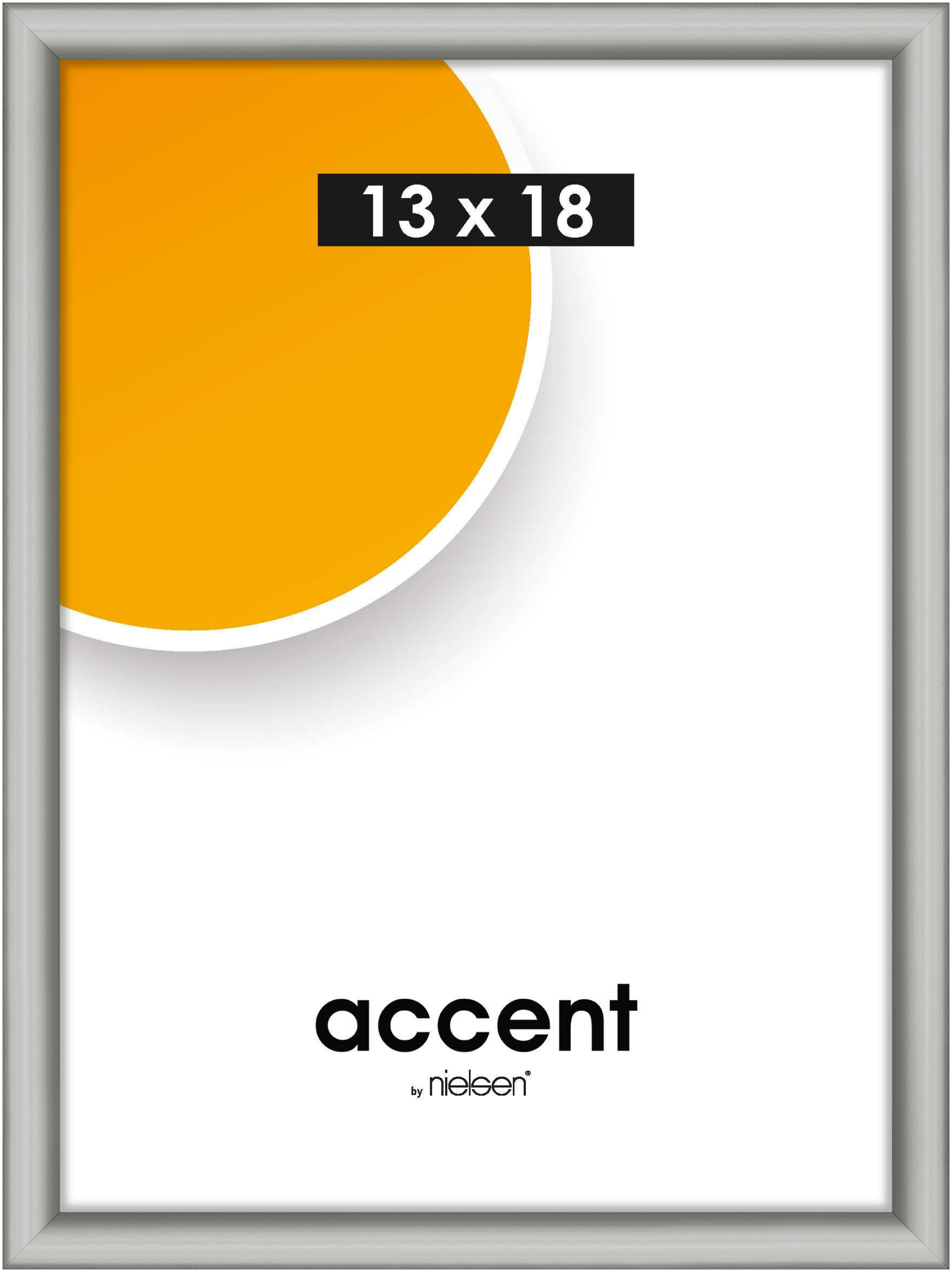 accent by nielsen Kunststoff Bilderrahmen Colorado Uni, 13x18 cm, Silber Matt