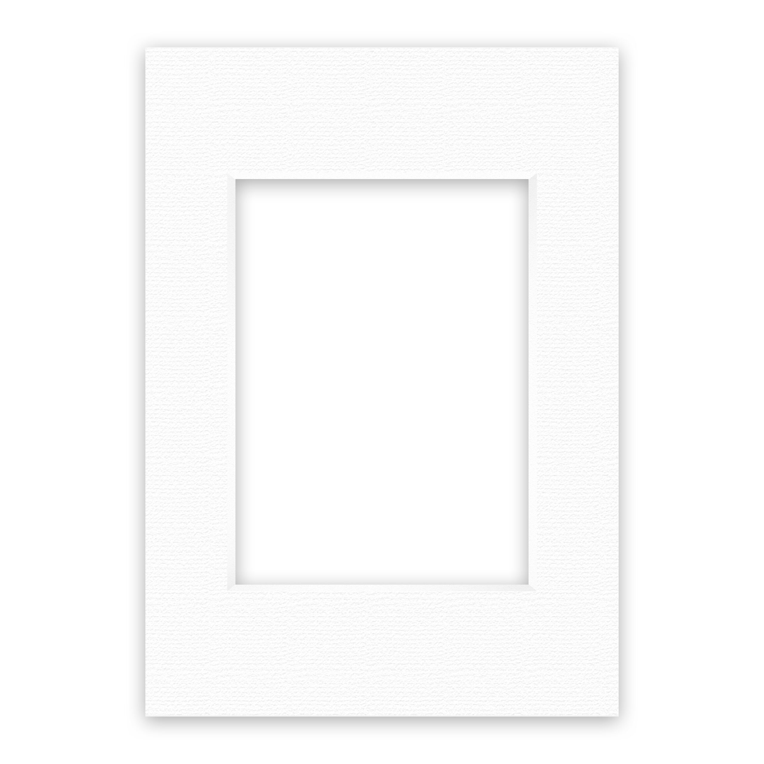 nielsen Conservation Passepartout 1,5 mm, Außenformat 21x29,7 cm (DIN A4) für Bilder 13x18 cm, Polar weiß mit Struktur