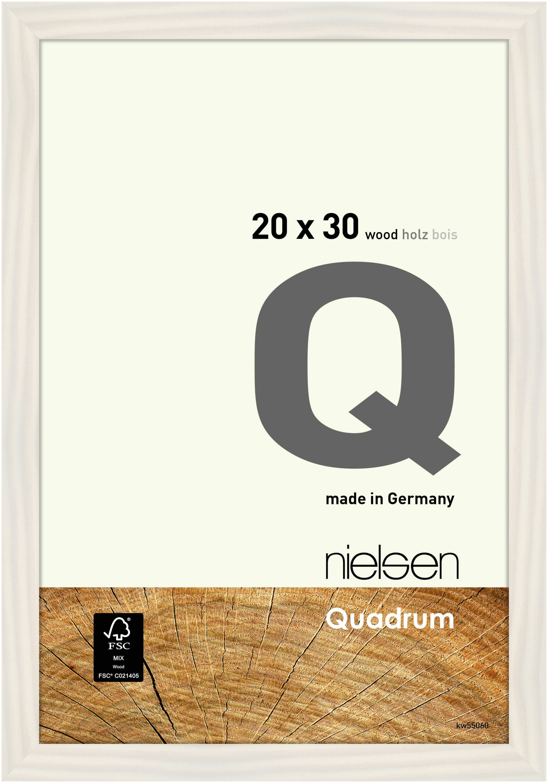 nielsen Holz Bilderrahmen Quadrum, 20x30 cm, Weiß
