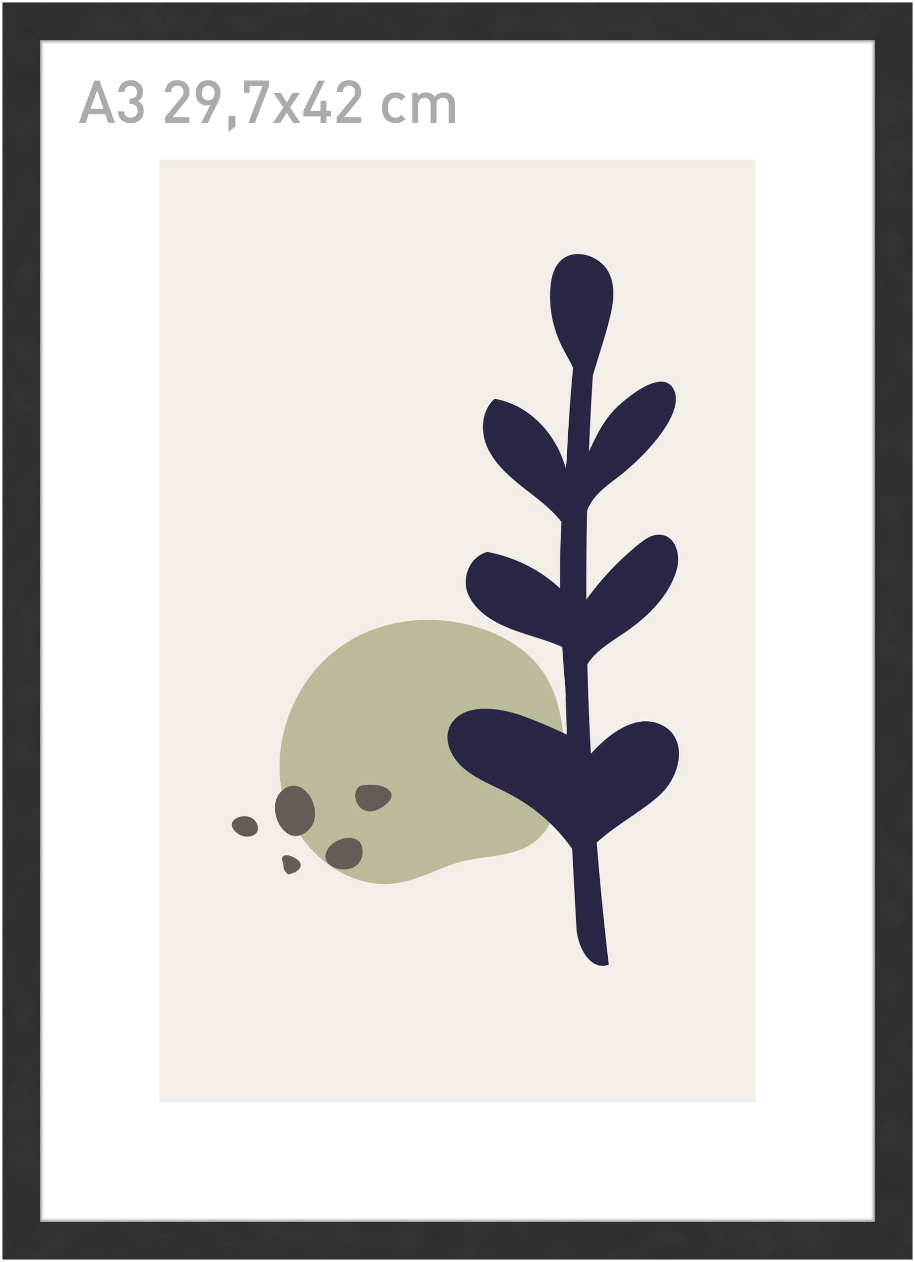 accent by nielsen Holz Bilderrahmen Velino, Schwarz, 29,7 x 42 cm (A3)