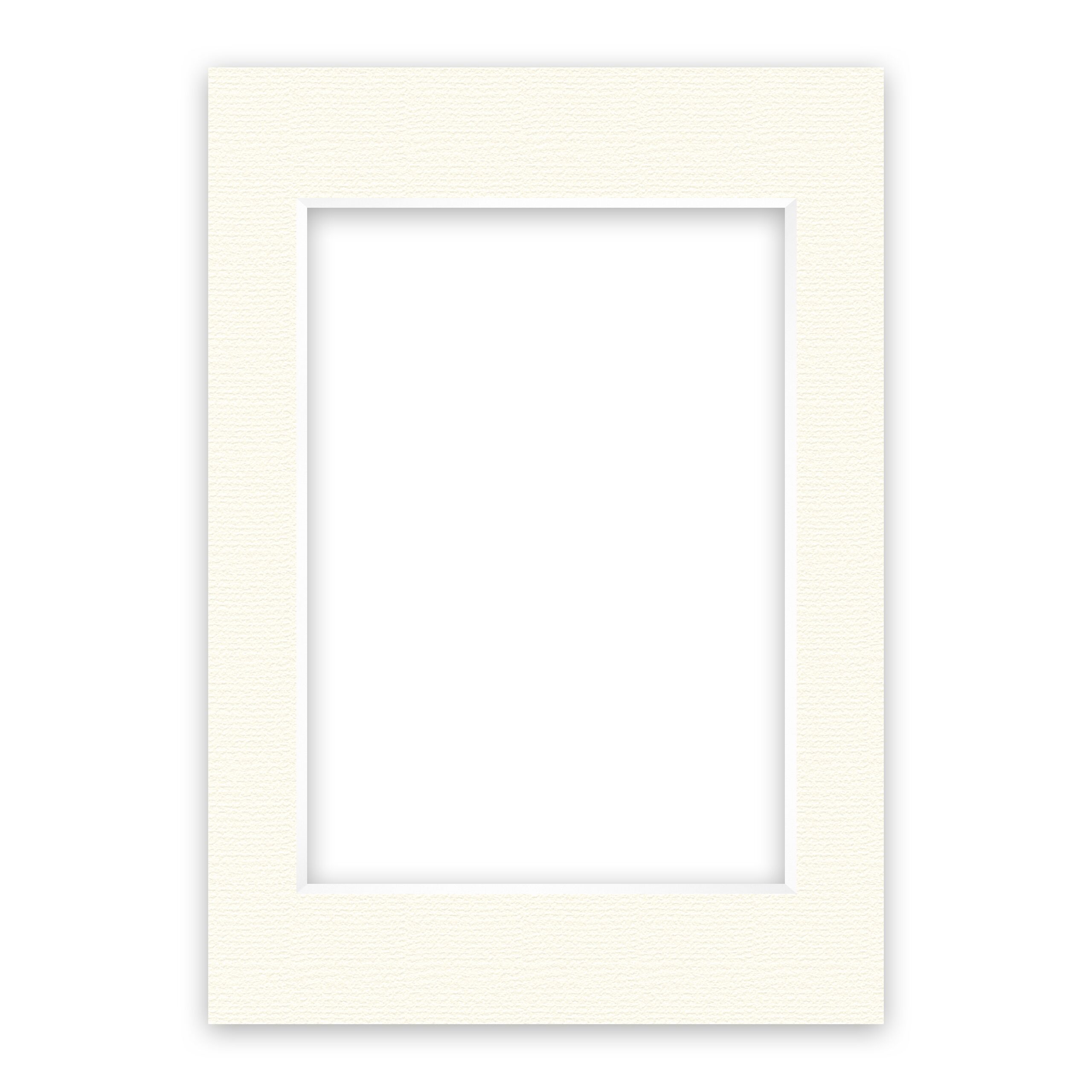 nielsen Conservation Passepartout 1,5 mm, Außenformat 59,4x84,1 cm (DIN A1) für Bilder DIN A2, Cremeweiß mit Struktur