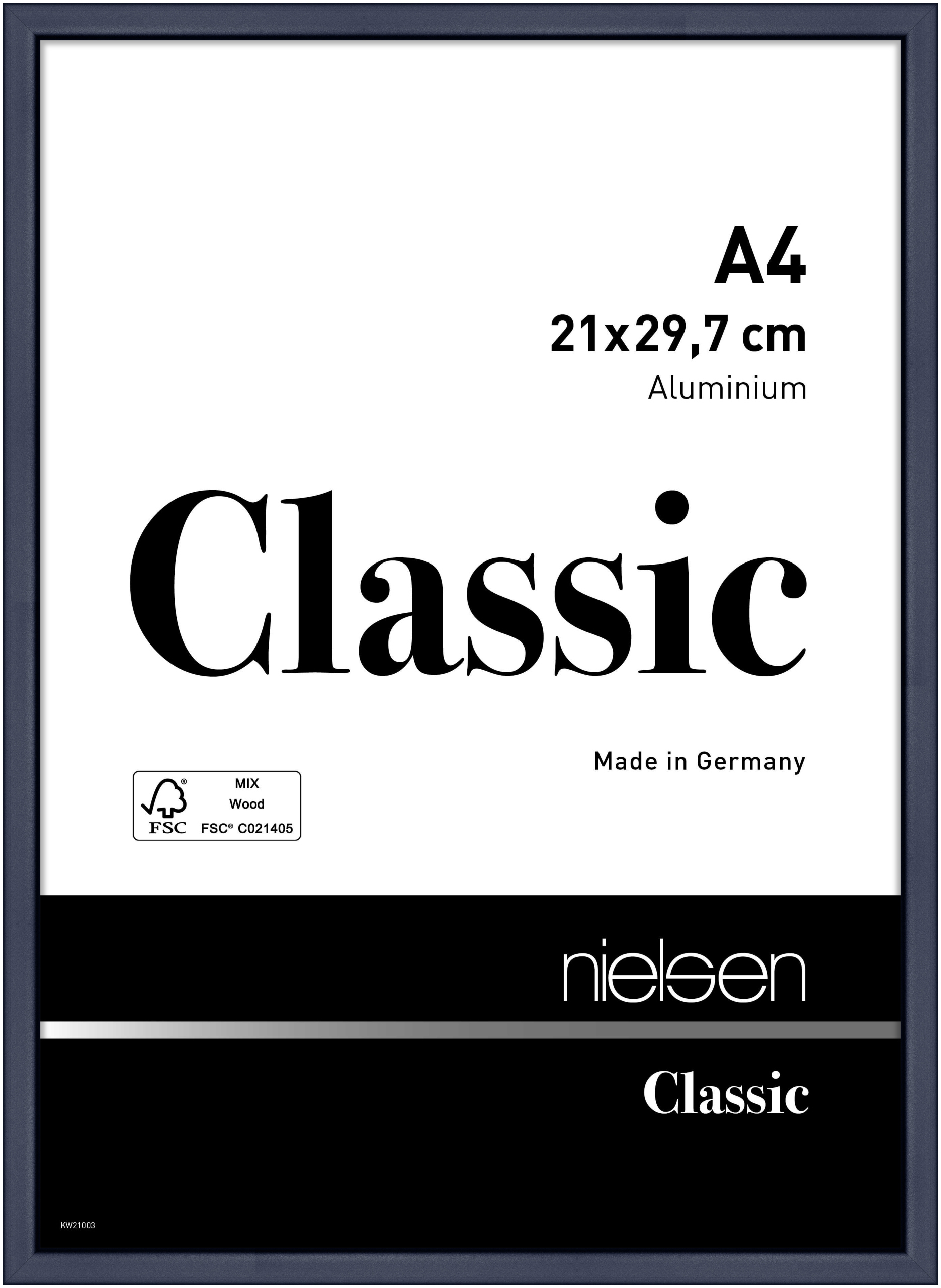 nielsen Aluminium Bilderrahmen Classic, 21x29,7 cm (A4), Blu