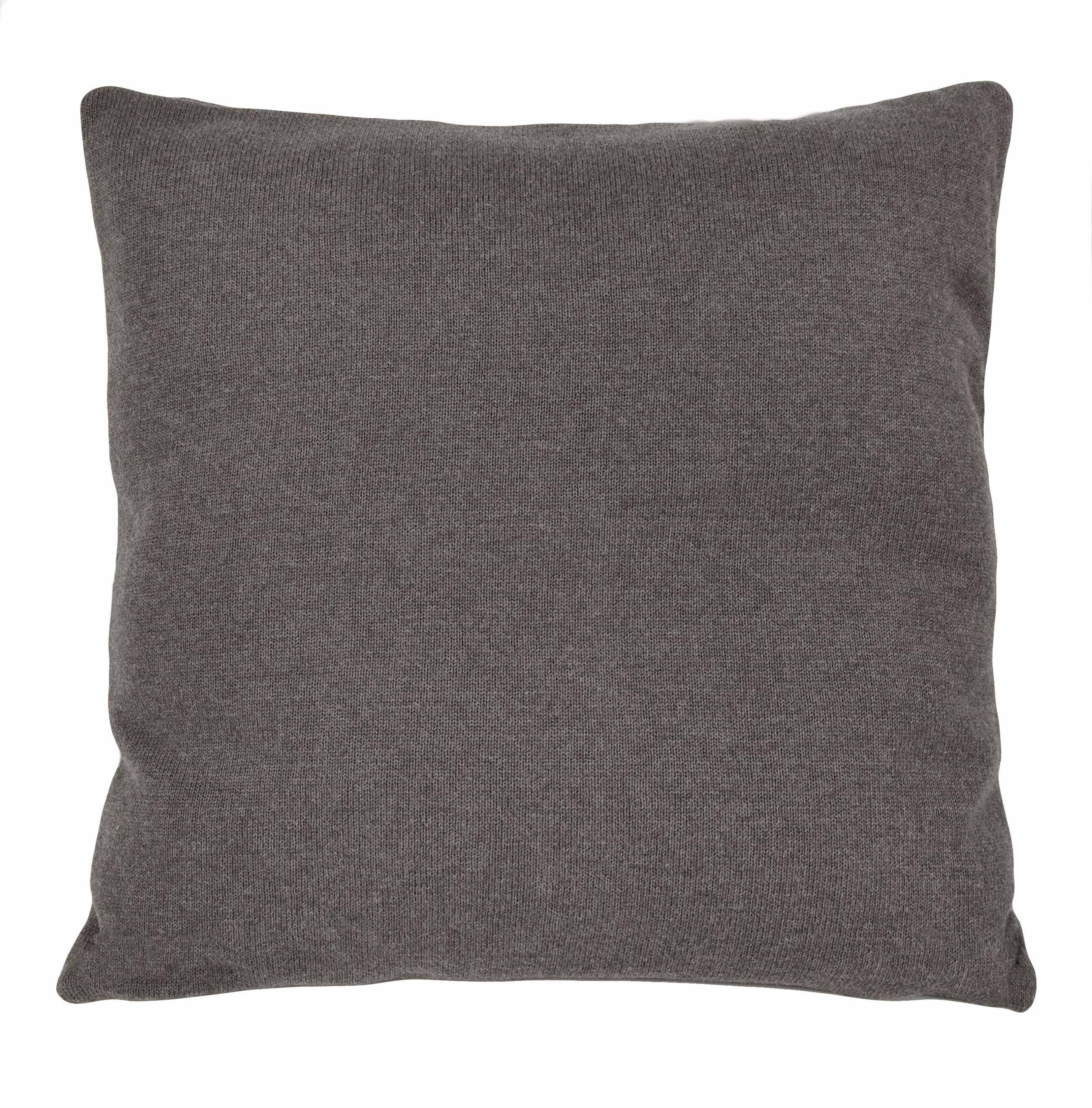 nielsen HOME Kissen Cato gestrickt, 50x50 cm, Antik Grau,100% Baumwolle,Strick,OEKO-TEX Standard 100, inkl. Füllkissen