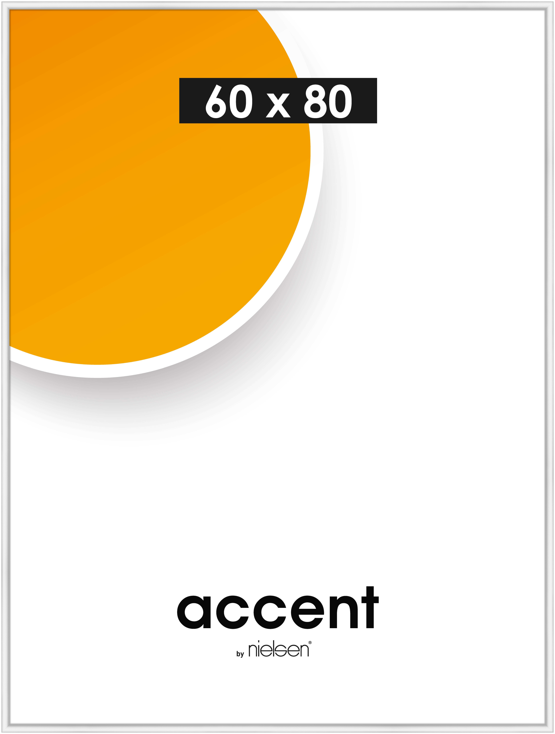 accent by nielsen Kunststoff Bilderrahmen Colorado Uni, 60x80 cm, Weiß
