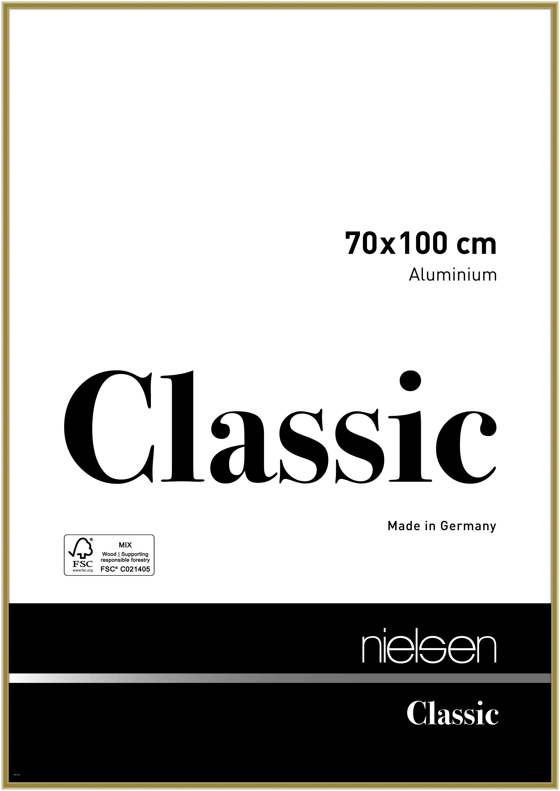 nielsen Aluminium Bilderrahmen Classic, 70x100 cm, Gold