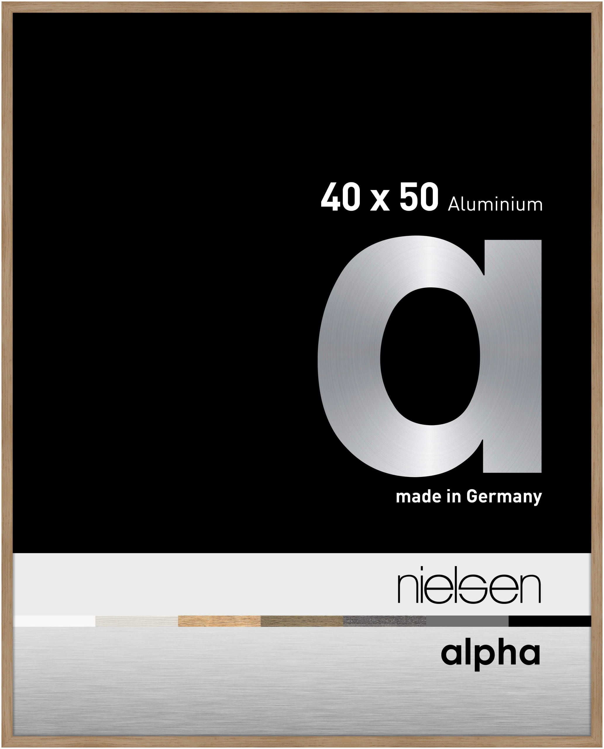 nielsen Aluminium Bilderrahmen Alpha, 40x50 cm, Eiche