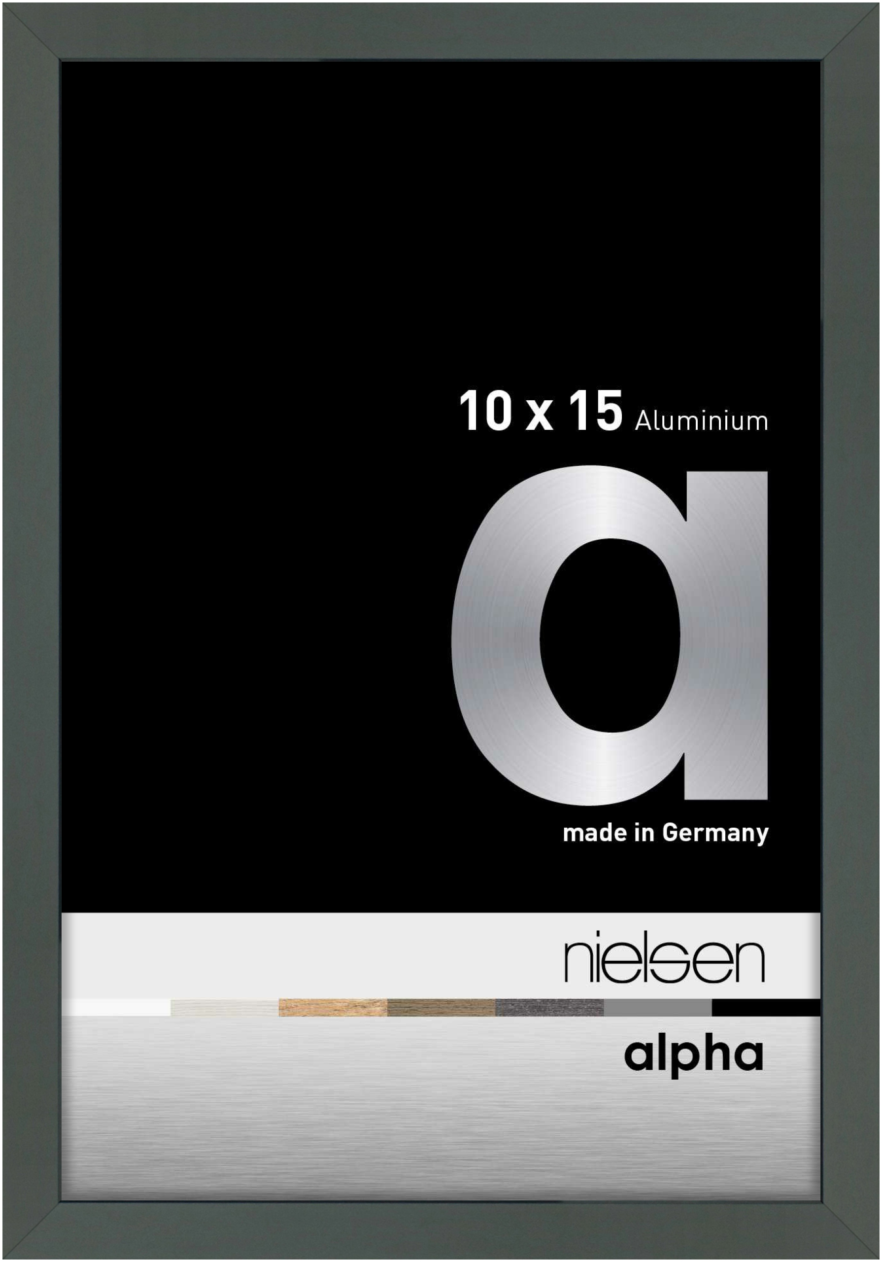 nielsen Aluminium Bilderrahmen Alpha, 10x15 cm, Platin