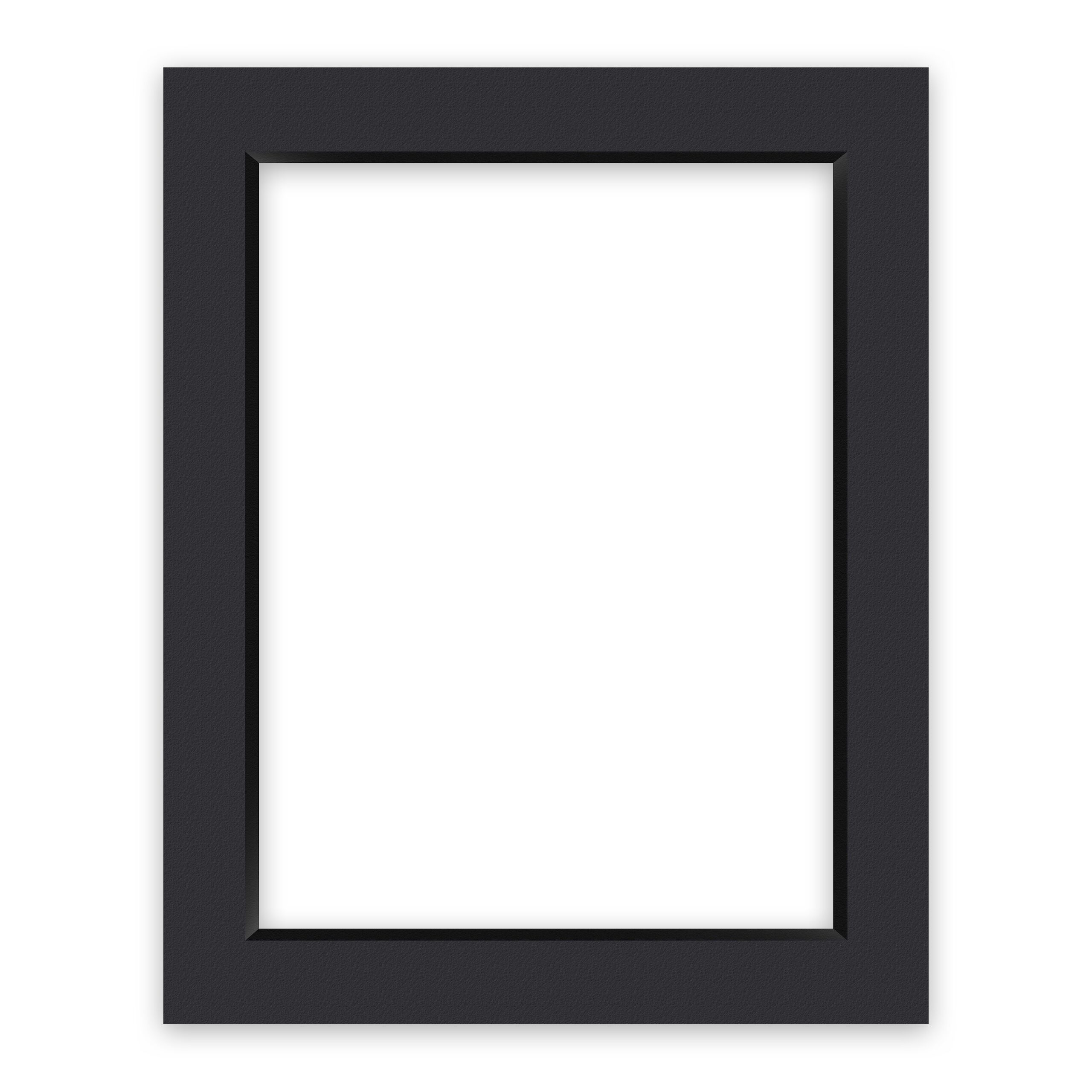 nielsen Conservation Passepartout 1,5 mm, Außenformat 40x50 cm für Bilder 30x40 cm, Schwarz glatt