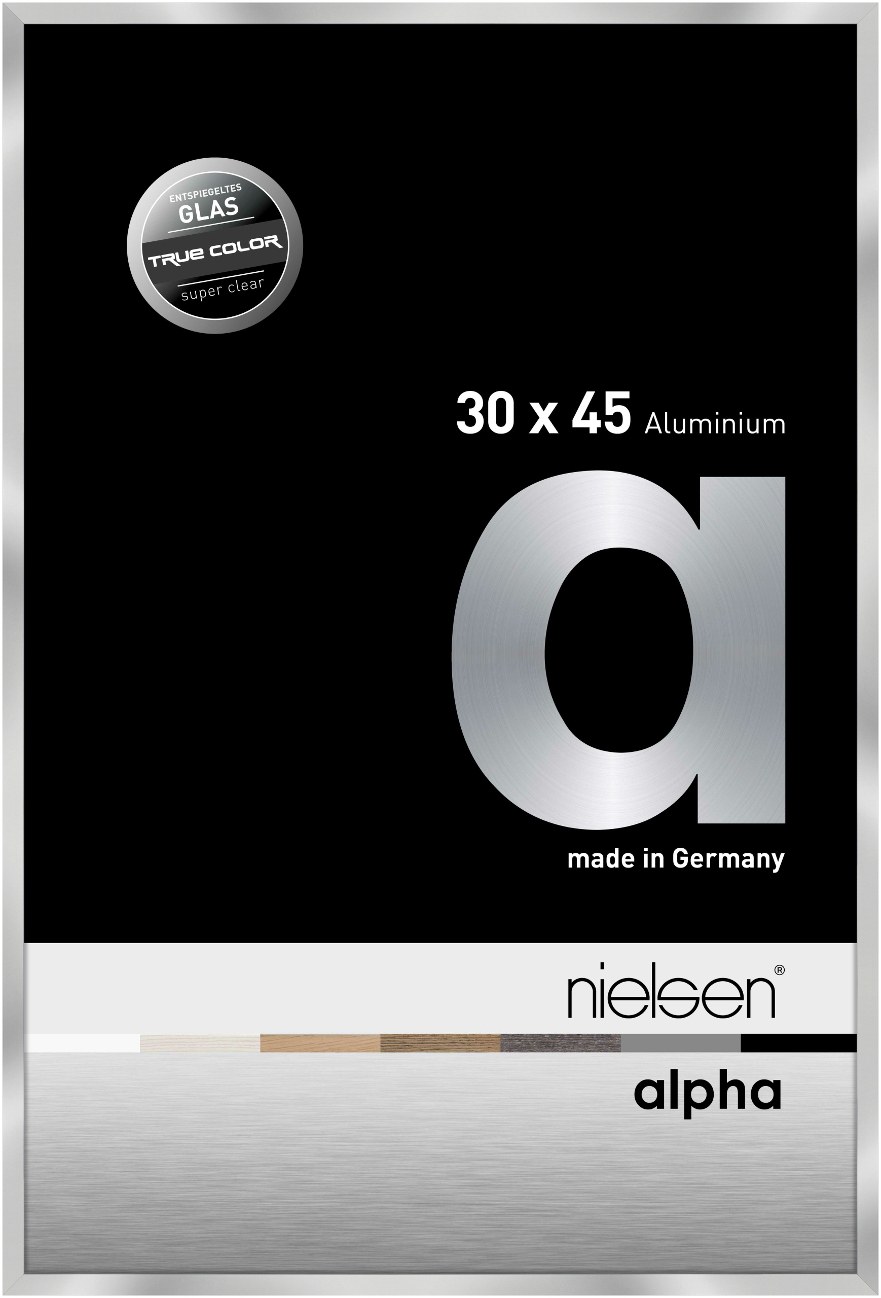 nielsen Aluminium Bilderrahmen Alpha True Color, 30x45 cm, Silber