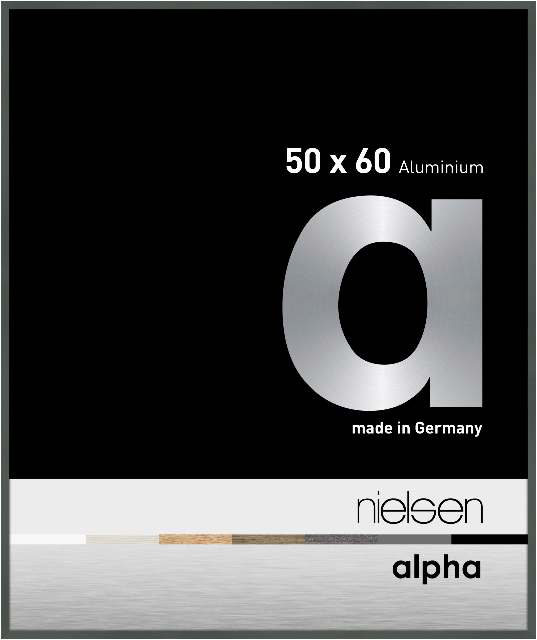 nielsen Aluminium Bilderrahmen Alpha, 50x60 cm, Platin
