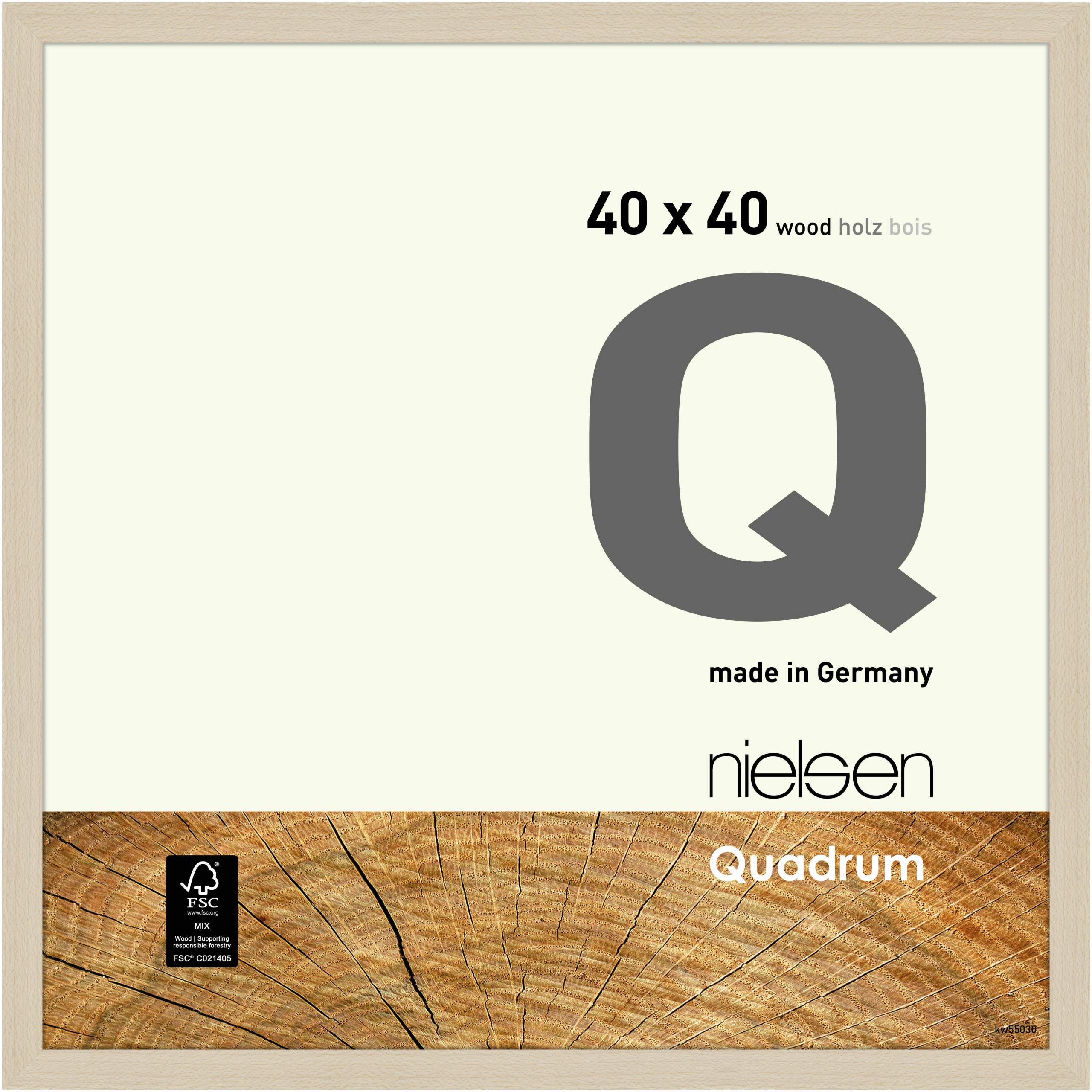 nielsen Holz Bilderrahmen Quadrum, 40x40 cm, Ahorn