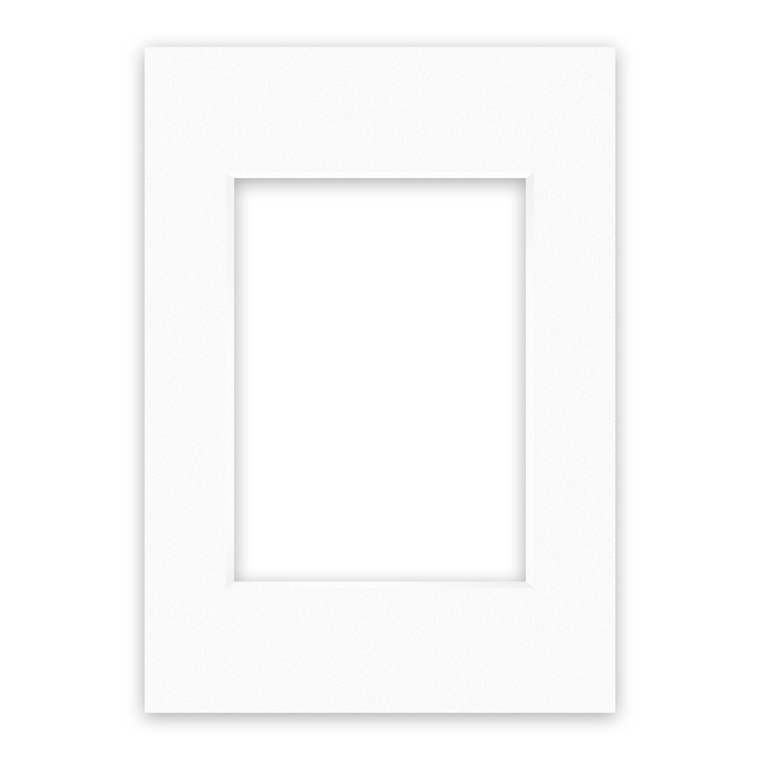 nielsen Conservation Passepartout 1,5 mm, Außenformat 21x29,7 cm (DIN A4) für Bilder 13x18 cm, Reinweiß glatt