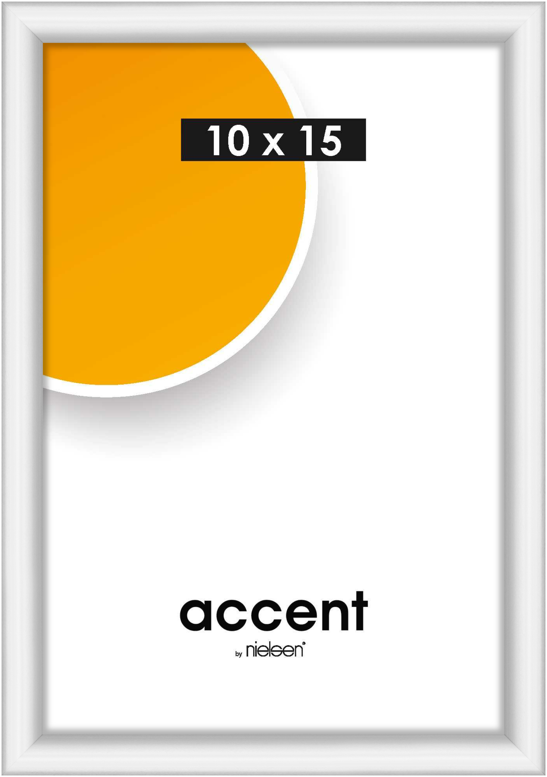 accent by nielsen Kunststoff Bilderrahmen Colorado Uni, 10x15 cm, Weiß